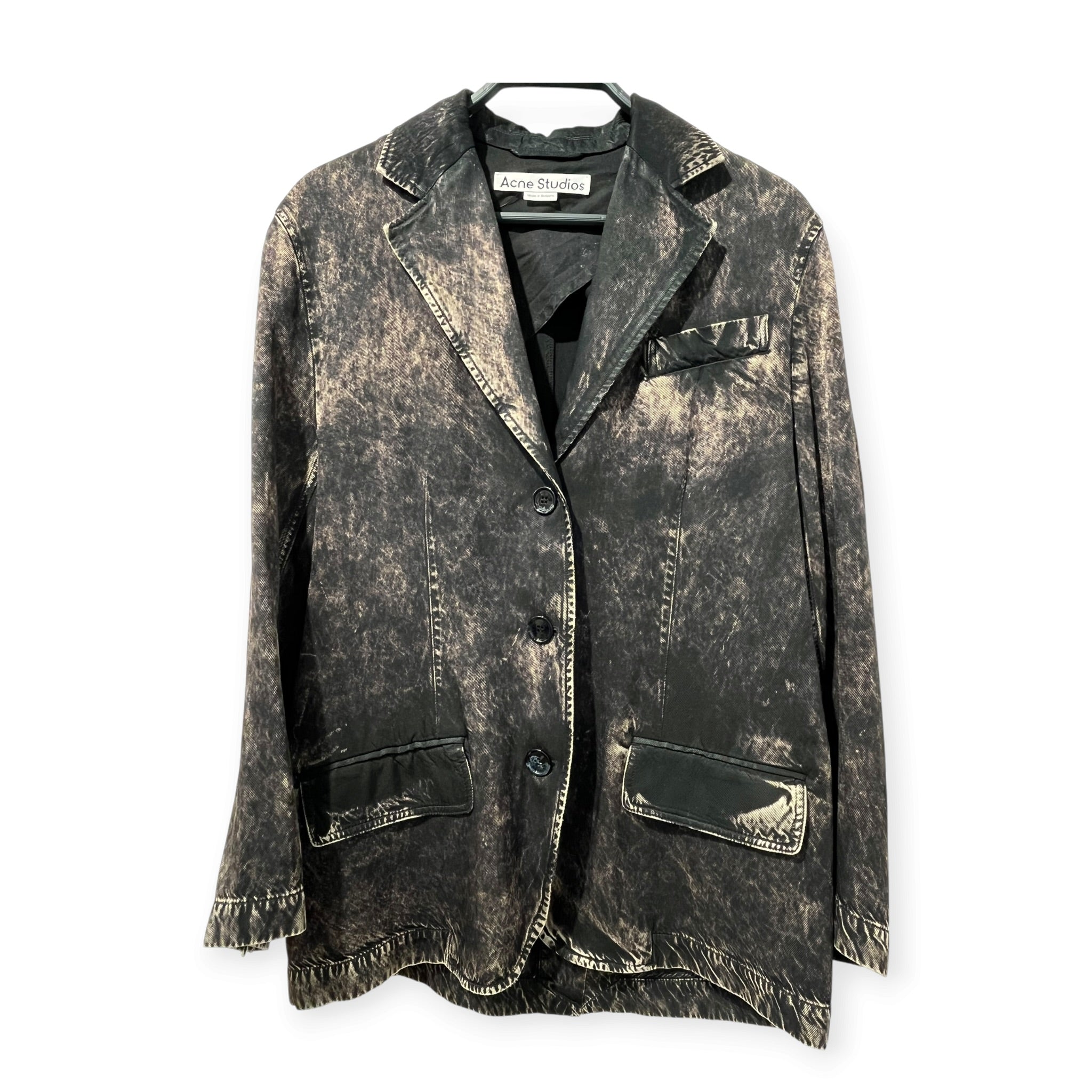 Acne Studios/Tailored Jkt/32/BLK/All Over Print/SINGLE BREASTED FADED view 1