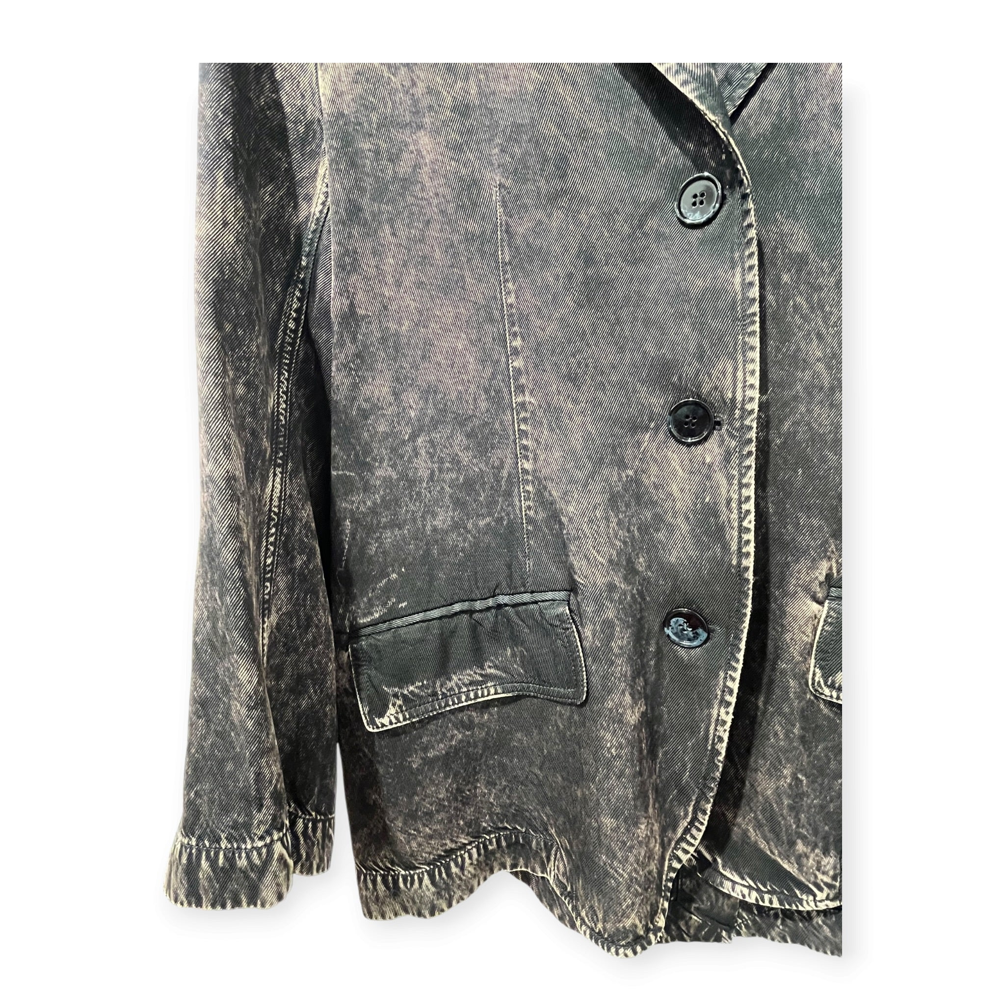 Acne Studios/Tailored Jkt/32/BLK/All Over Print/SINGLE BREASTED FADED view 2