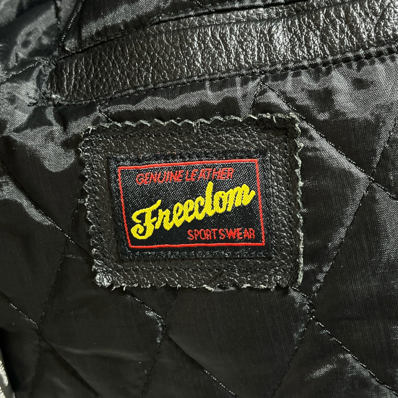 FREEDOM SPORTSWEAR/Leather Jkt/36/Leather/BLK/ BALL CHAIN POCKET
