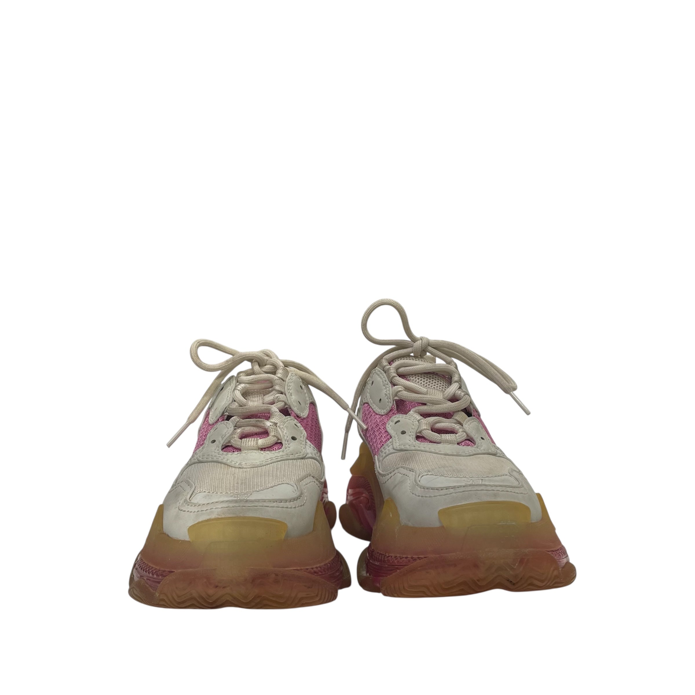 BALENCIAGA/Low-Sneakers/EU 37/CRM/triple s pink view 3