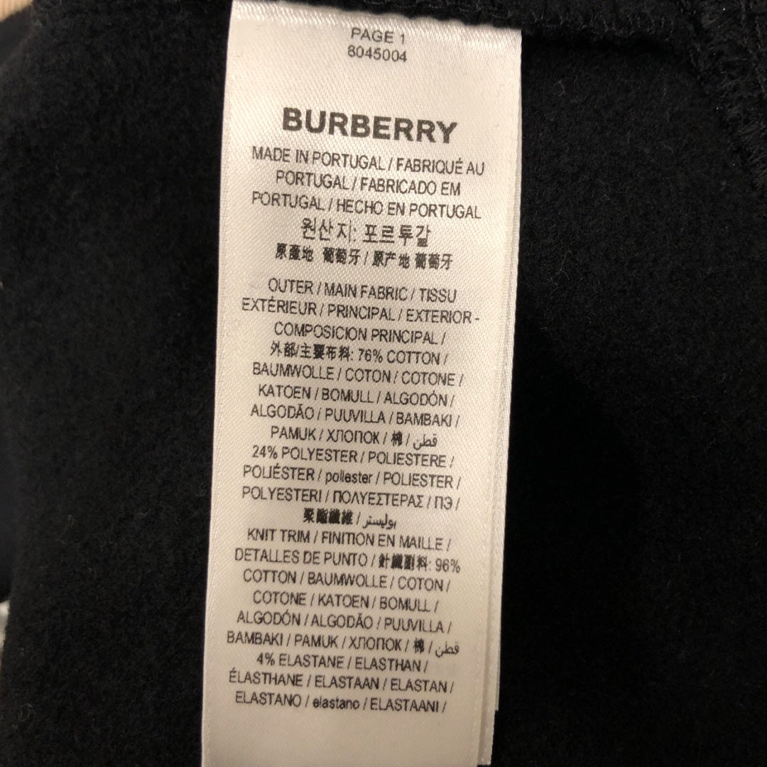 BURBERRY LONDON/Hoodie/L/Cotton/BLK/Plaid Hood Hoodie view 4