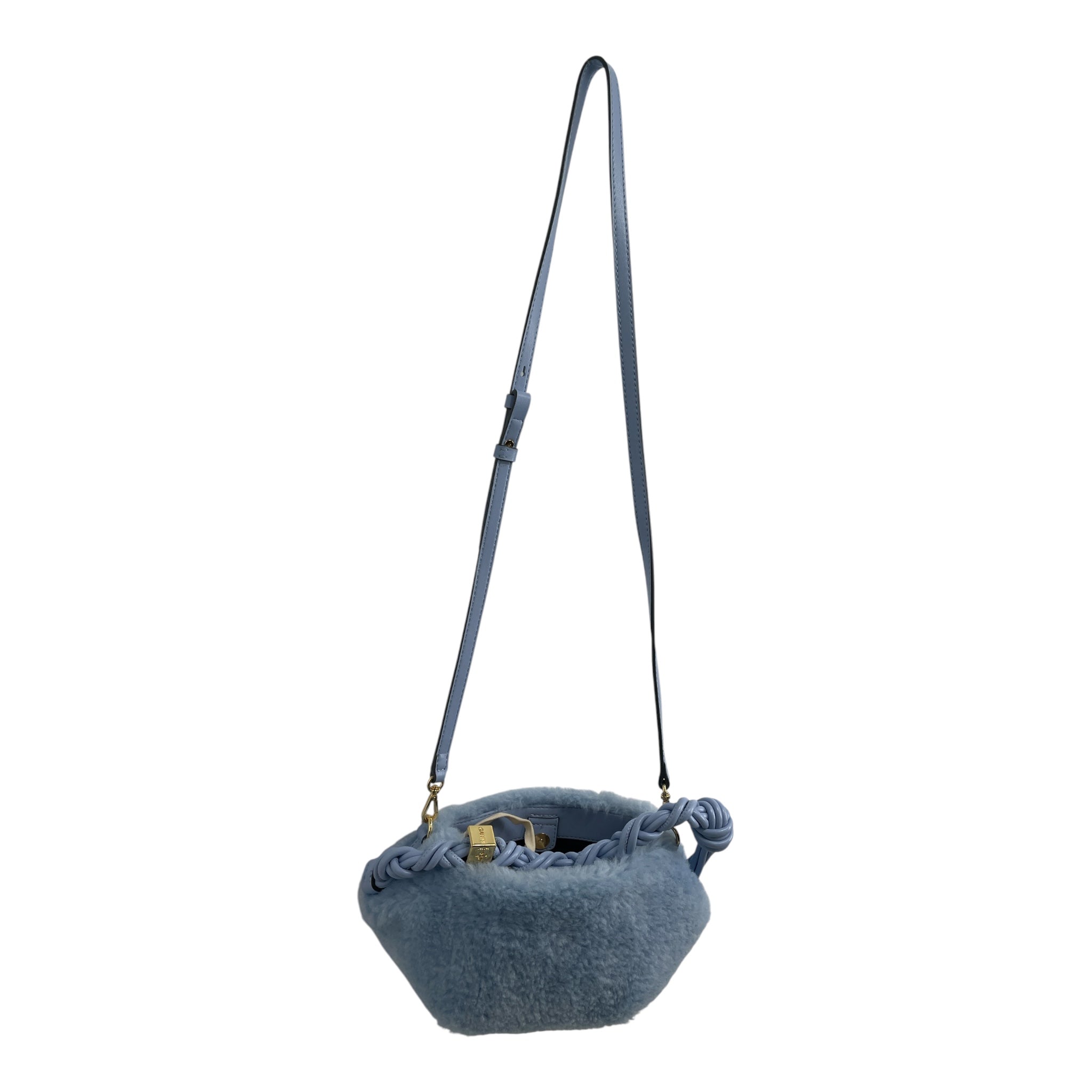 GANNI/Bag/Fake Fur/BLU/FAUX FUR CROSSBODY BAG BLUE view 2