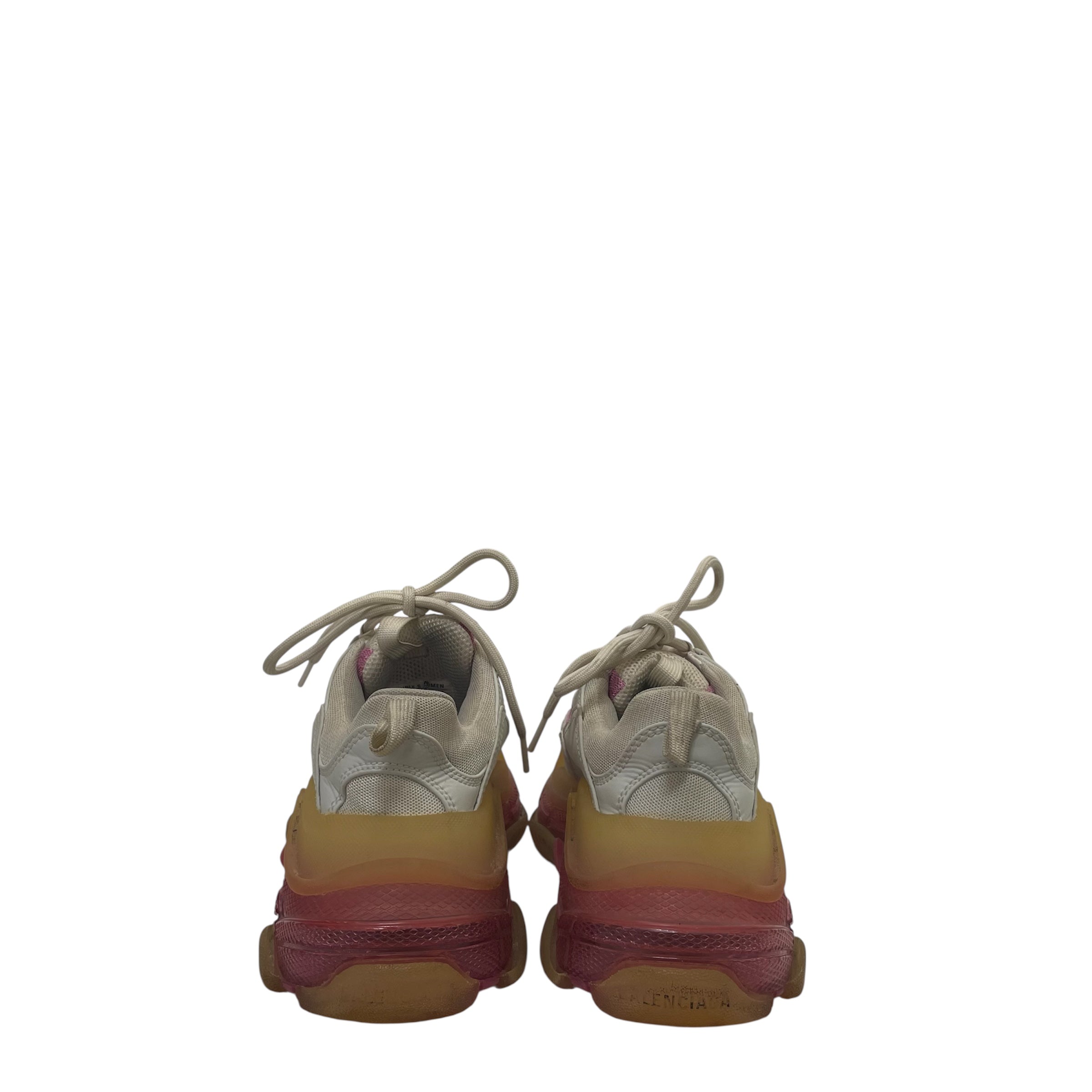 BALENCIAGA/Low-Sneakers/EU 37/CRM/triple s pink view 4