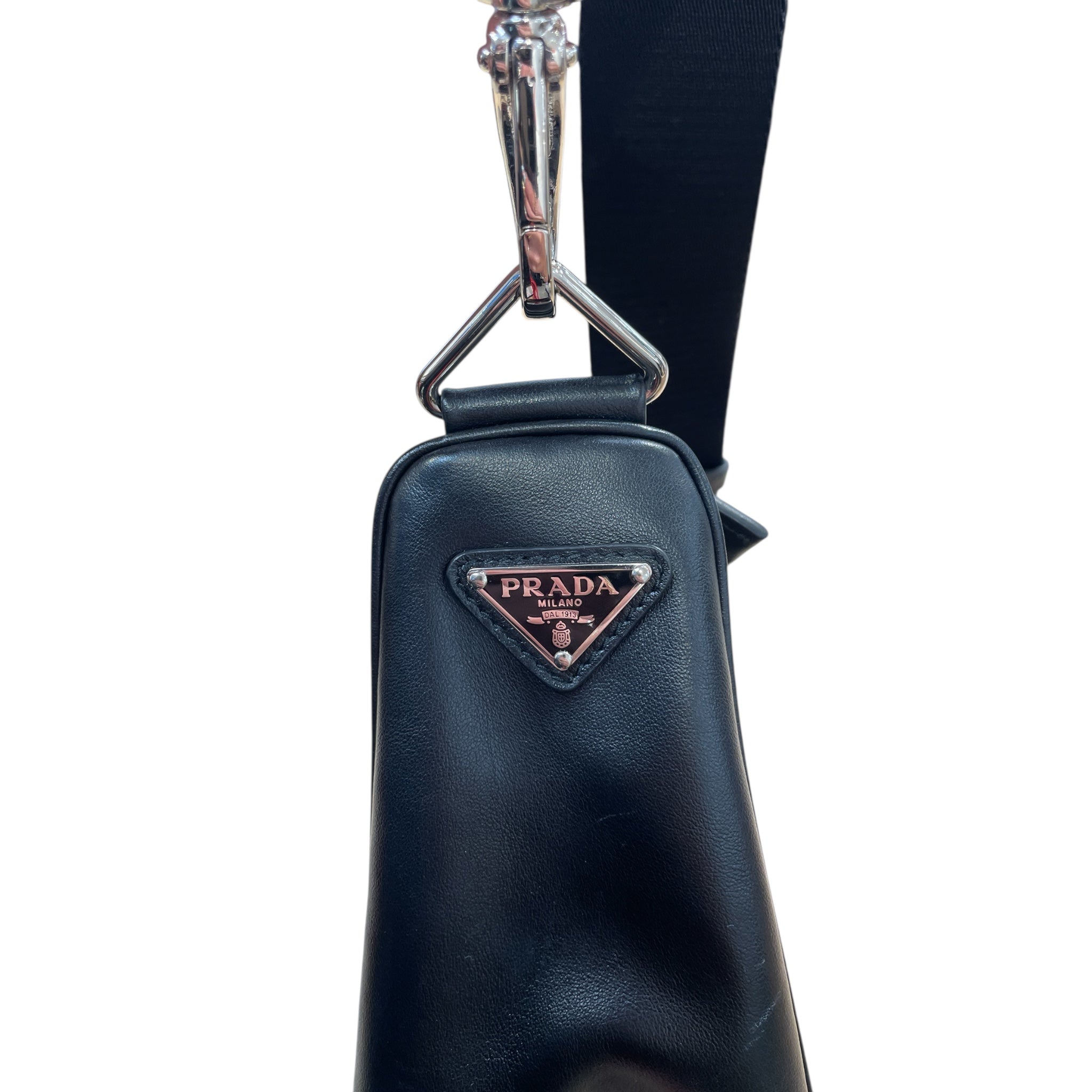 PRADA/Cross Body Bag/Leather/BLK/180 view 4
