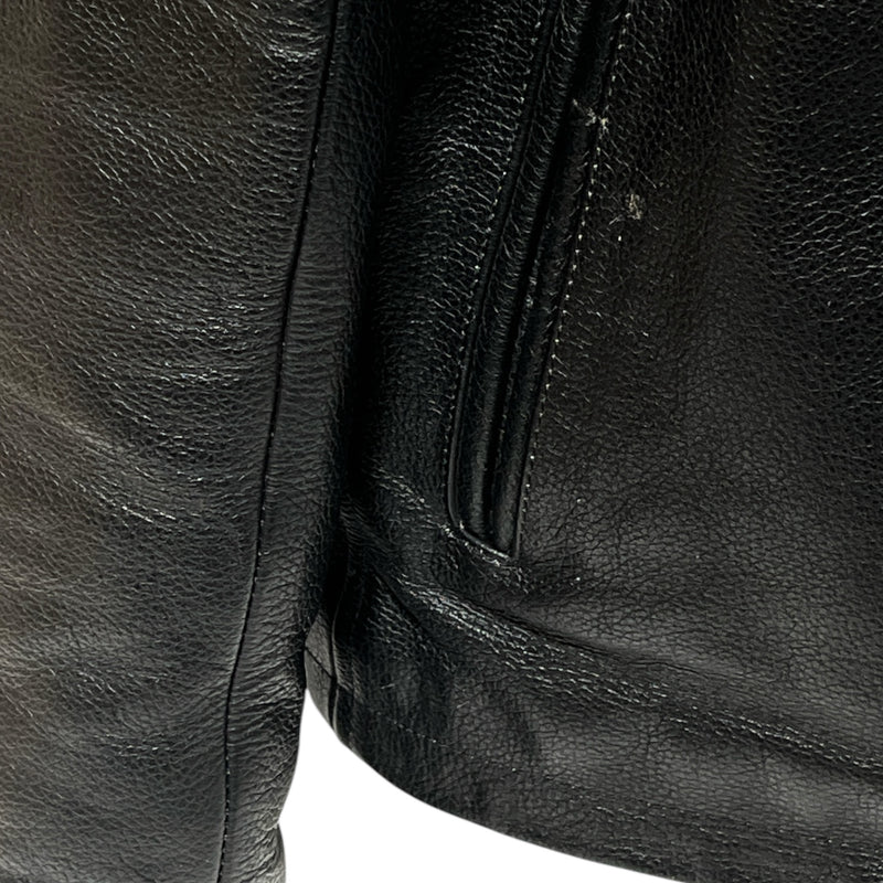 FREEDOM SPORTSWEAR/Leather Jkt/36/Leather/BLK/ BALL CHAIN POCKET