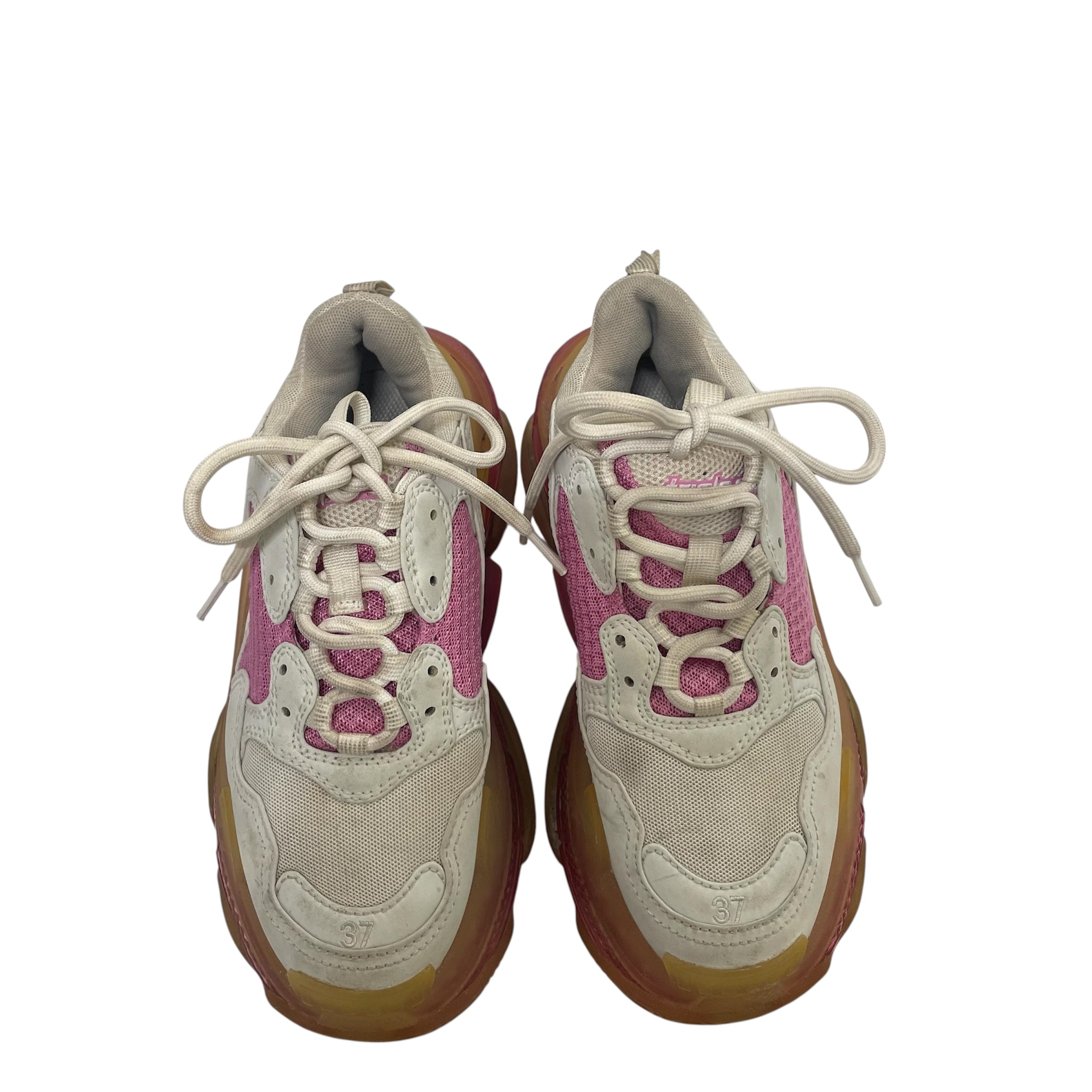 BALENCIAGA/Low-Sneakers/EU 37/CRM/triple s pink view 5