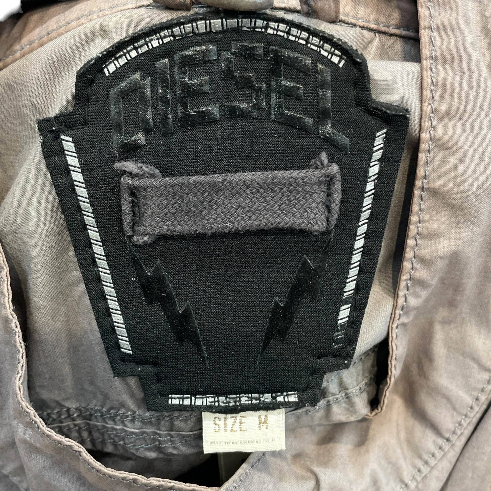 DIESEL/Jacket/M/Cotton/GRY/Pocket Emblem - Black Zip view 3