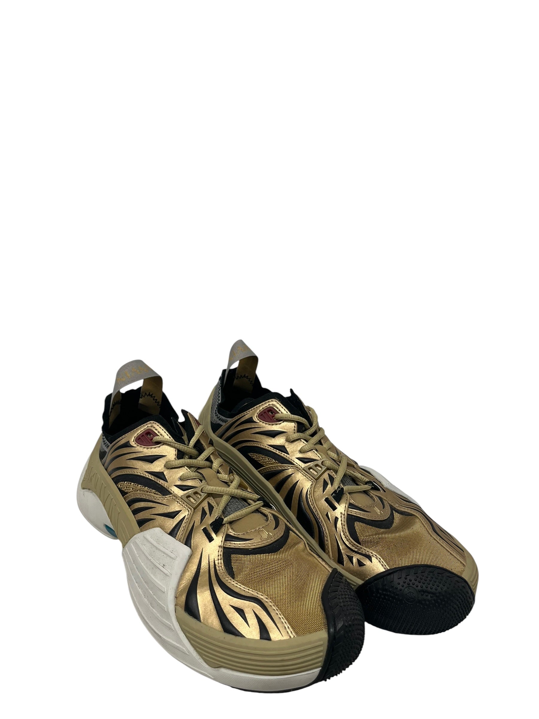 LANVIN/Low-Sneakers/EU 44/Polyester/GLD/ANIMAL PRINT GOLD SNEAKER view 1