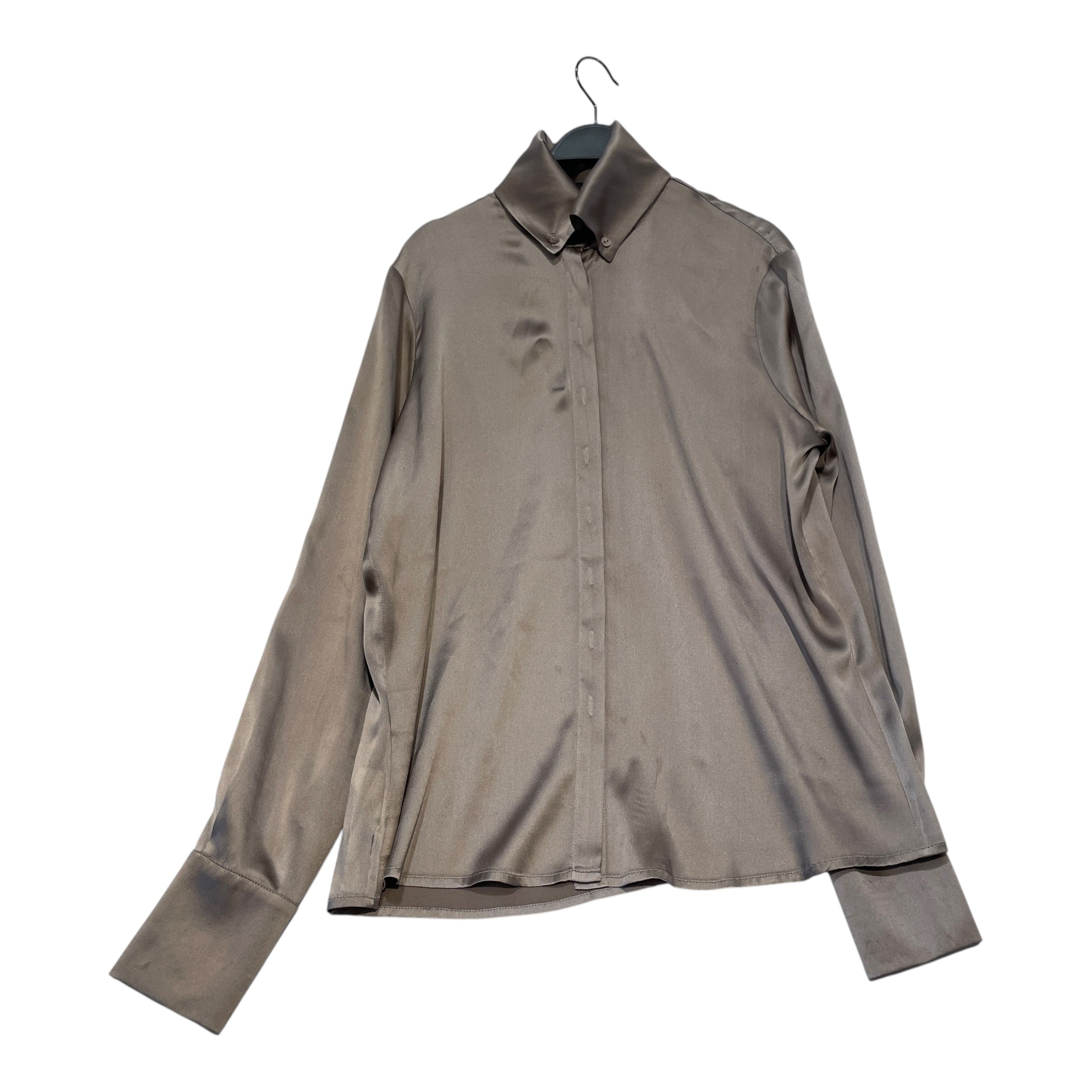 ISABEL DE PEDRO/LS Blouse/8/Graphic/Silk/BEG/Graphic Silk Button Up view 1