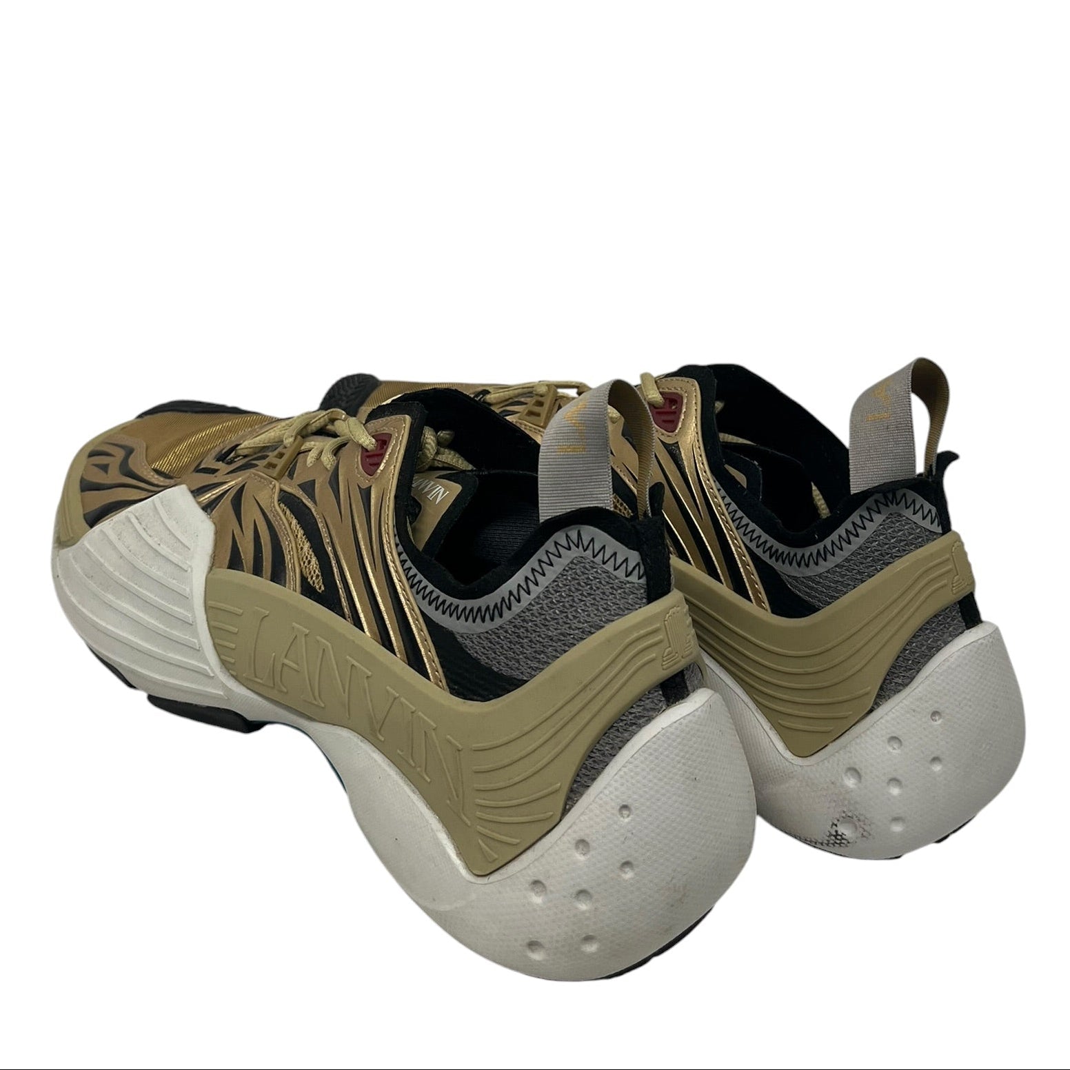 LANVIN/Low-Sneakers/EU 44/Polyester/GLD/ANIMAL PRINT GOLD SNEAKER view 2