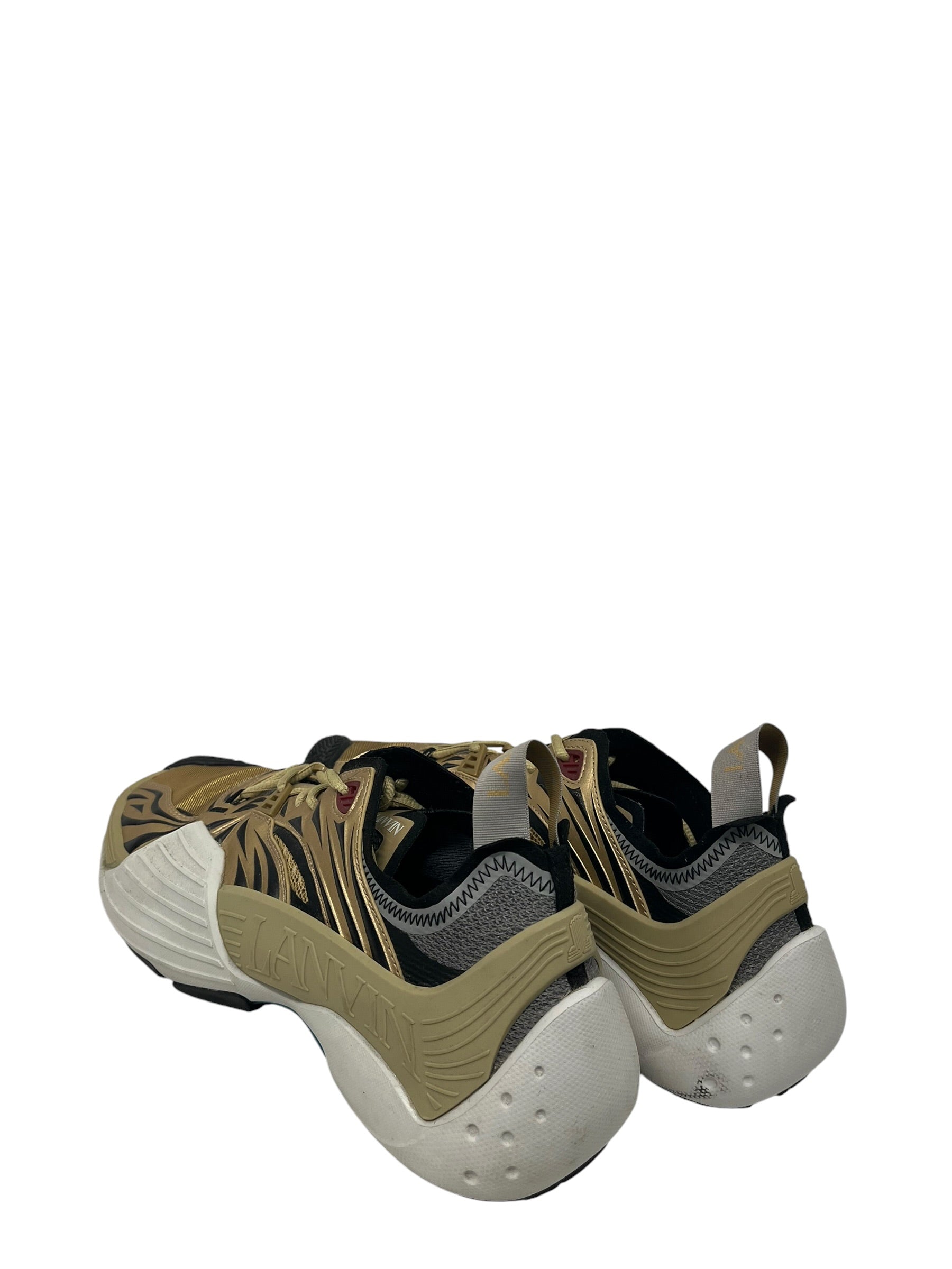 LANVIN/Low-Sneakers/EU 44/Polyester/GLD/ANIMAL PRINT GOLD SNEAKER view 2