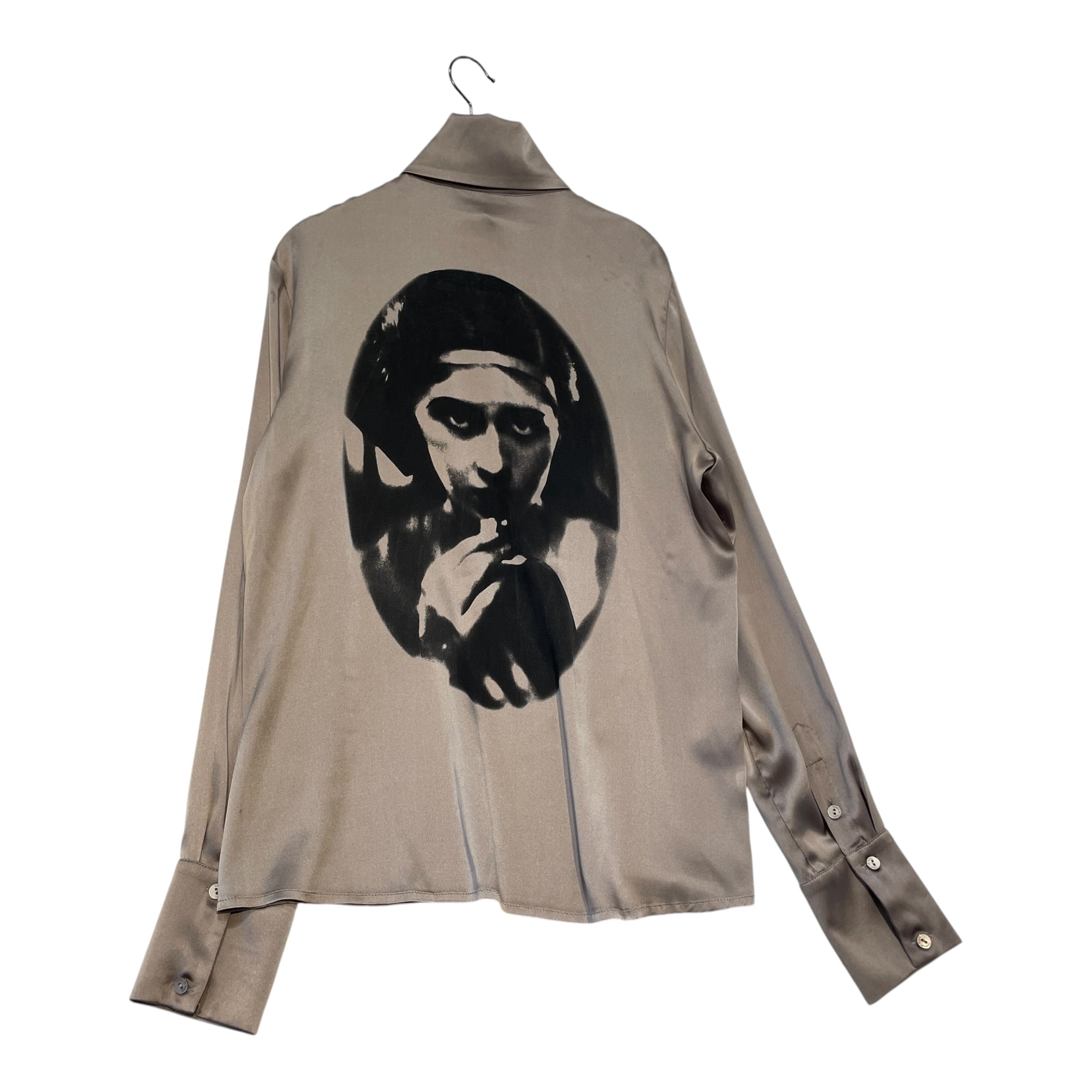 ISABEL DE PEDRO/LS Blouse/8/Graphic/Silk/BEG/Graphic Silk Button Up view 2