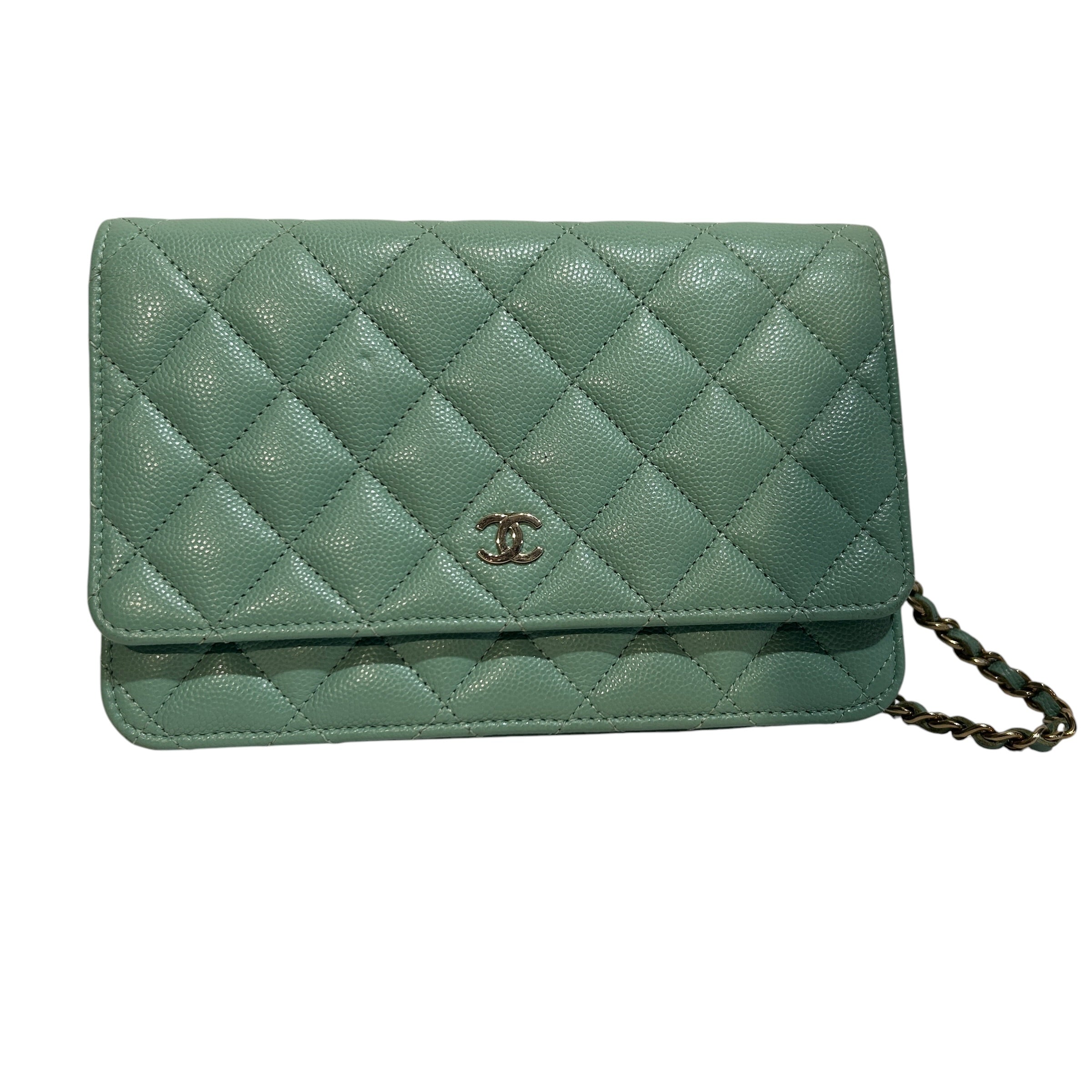 CHANEL/Wallet/Leather/GRN/L's/Wallet on Chain view 1