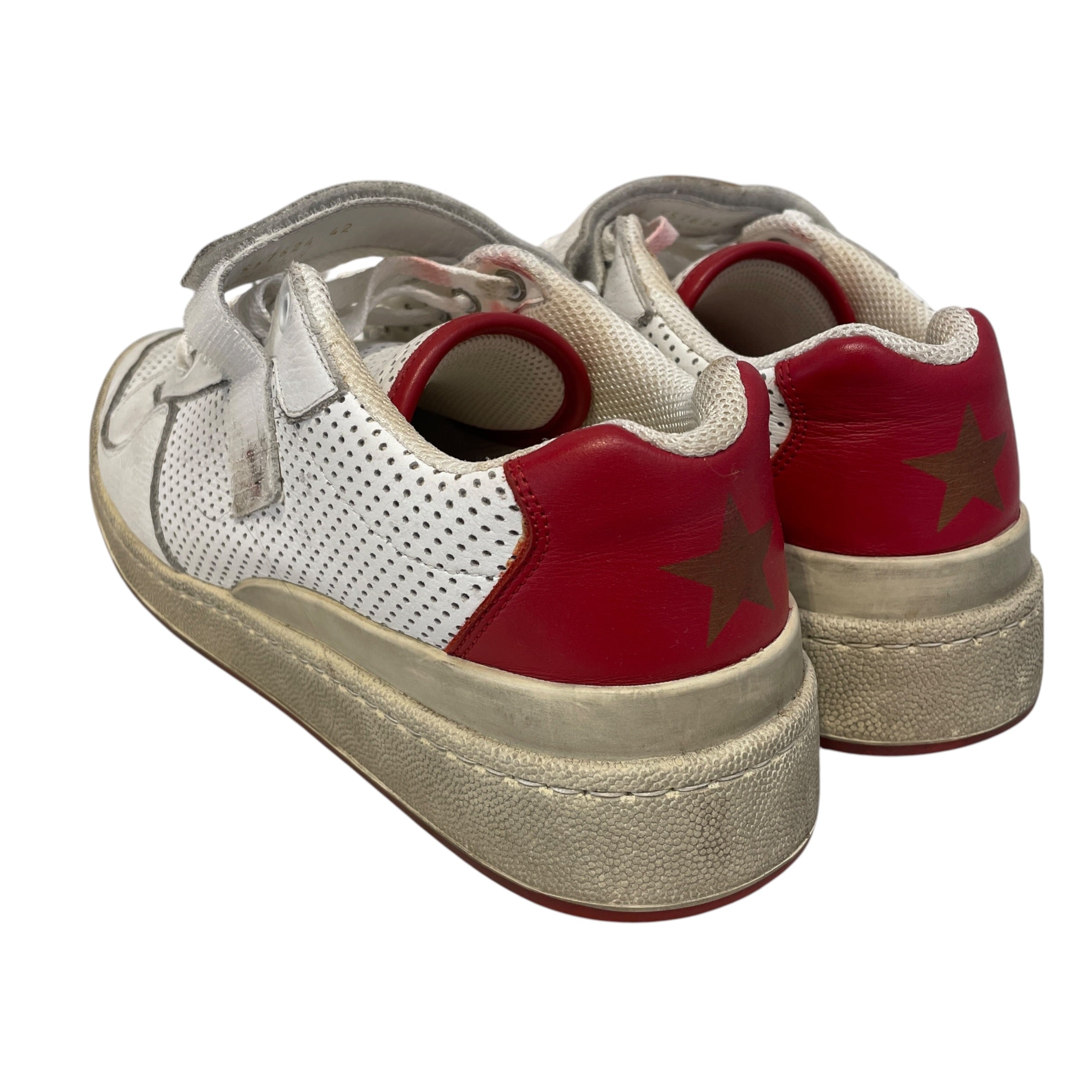 SAINT LAURENT/Low-Sneakers/Leather/WHT/ SL/61 white red view 2