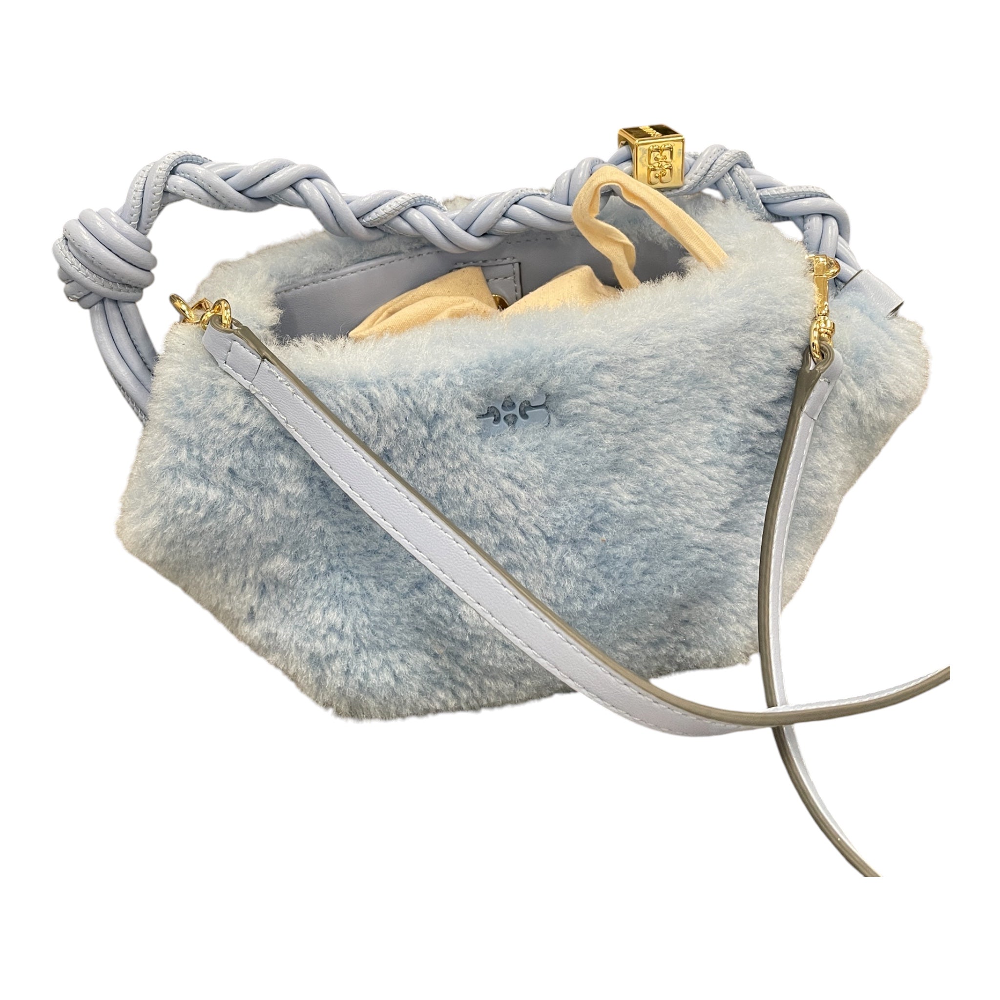 GANNI/Bag/Fake Fur/BLU/FAUX FUR CROSSBODY BAG BLUE view 6