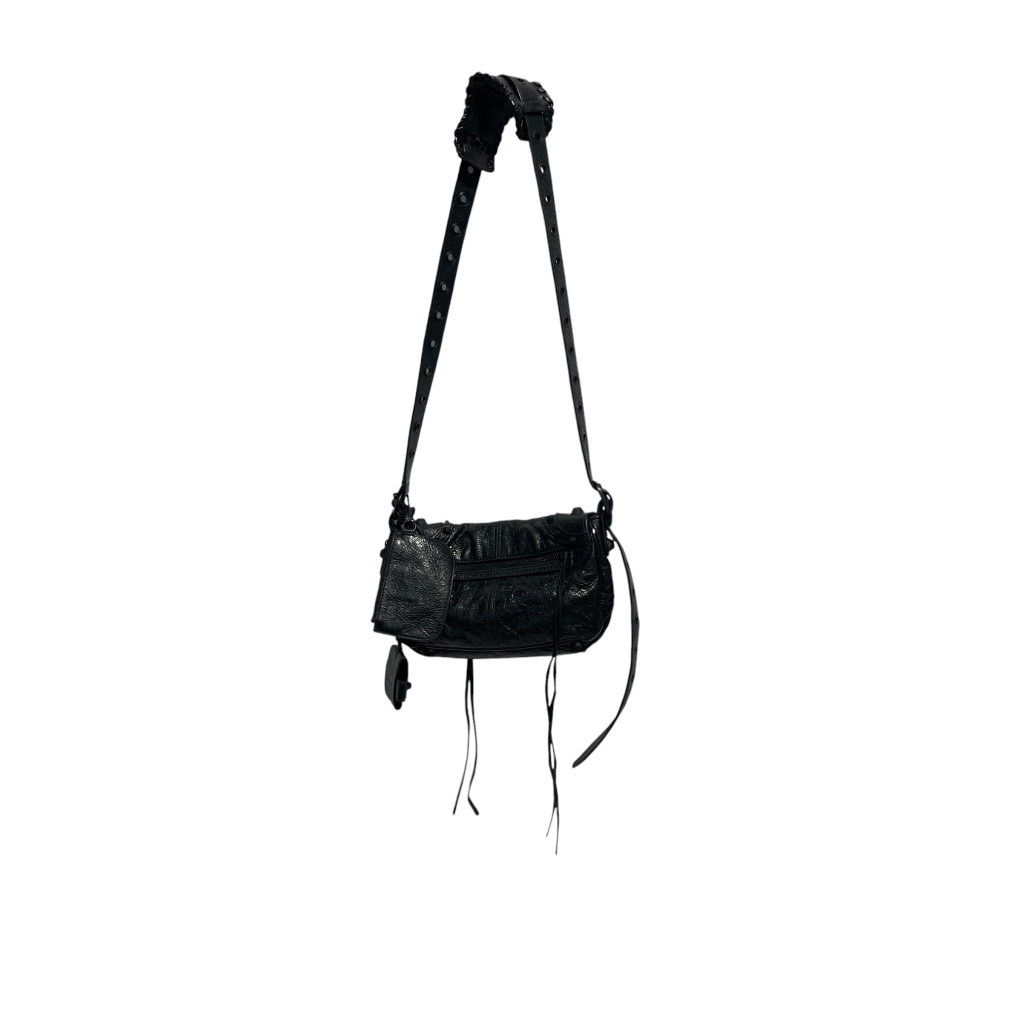 BALENCIAGA/Cross Body Bag/Leather/BLK/le cagole xs view 2