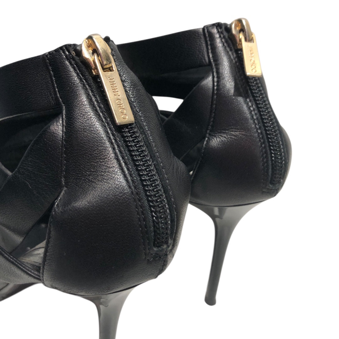 JIMMY CHOO/Heels/US 7.5/Leather/BLK/ view 3