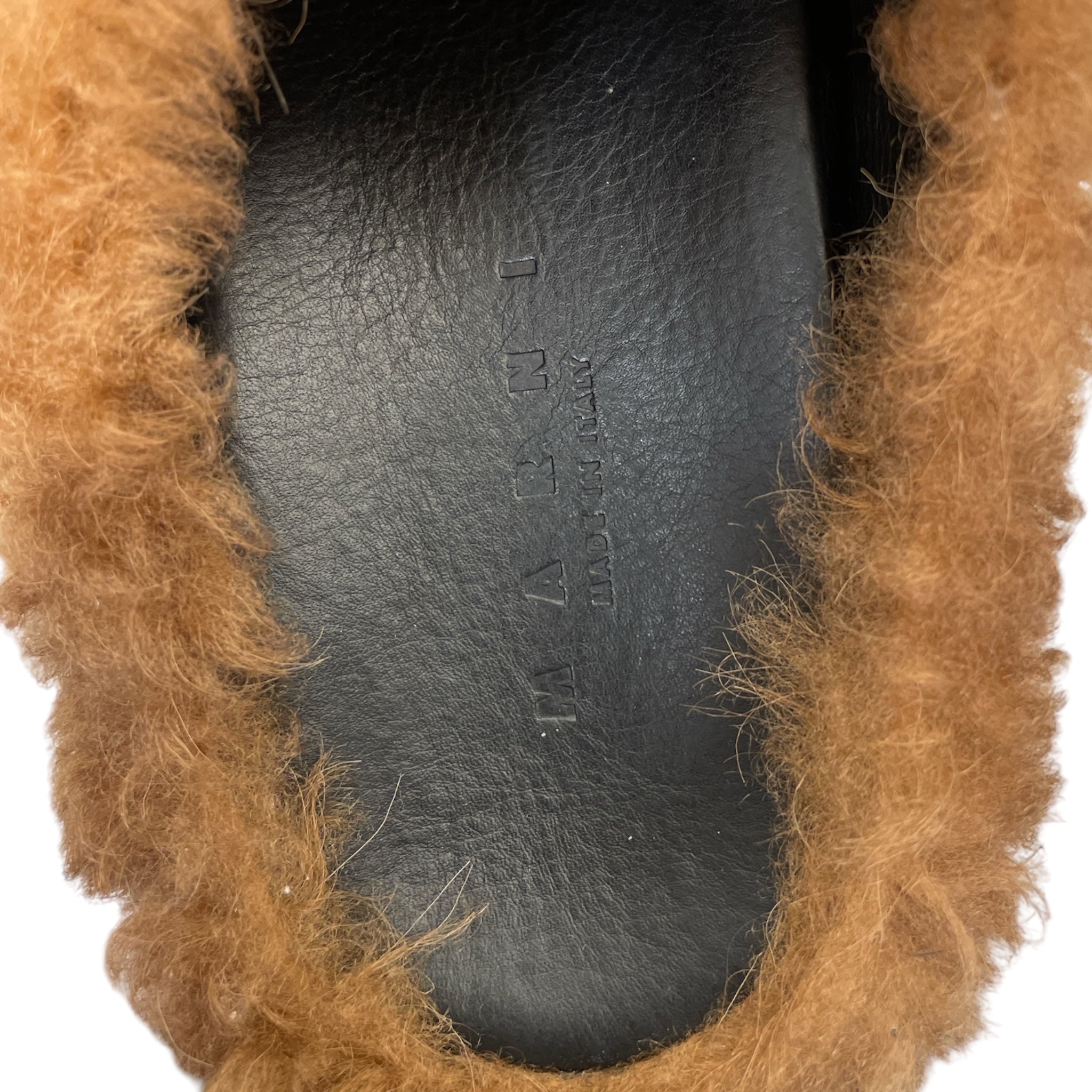 MARNI/Low-Sneakers/EU 39/Wool/BRW/SHEARLING SLIDES view 3