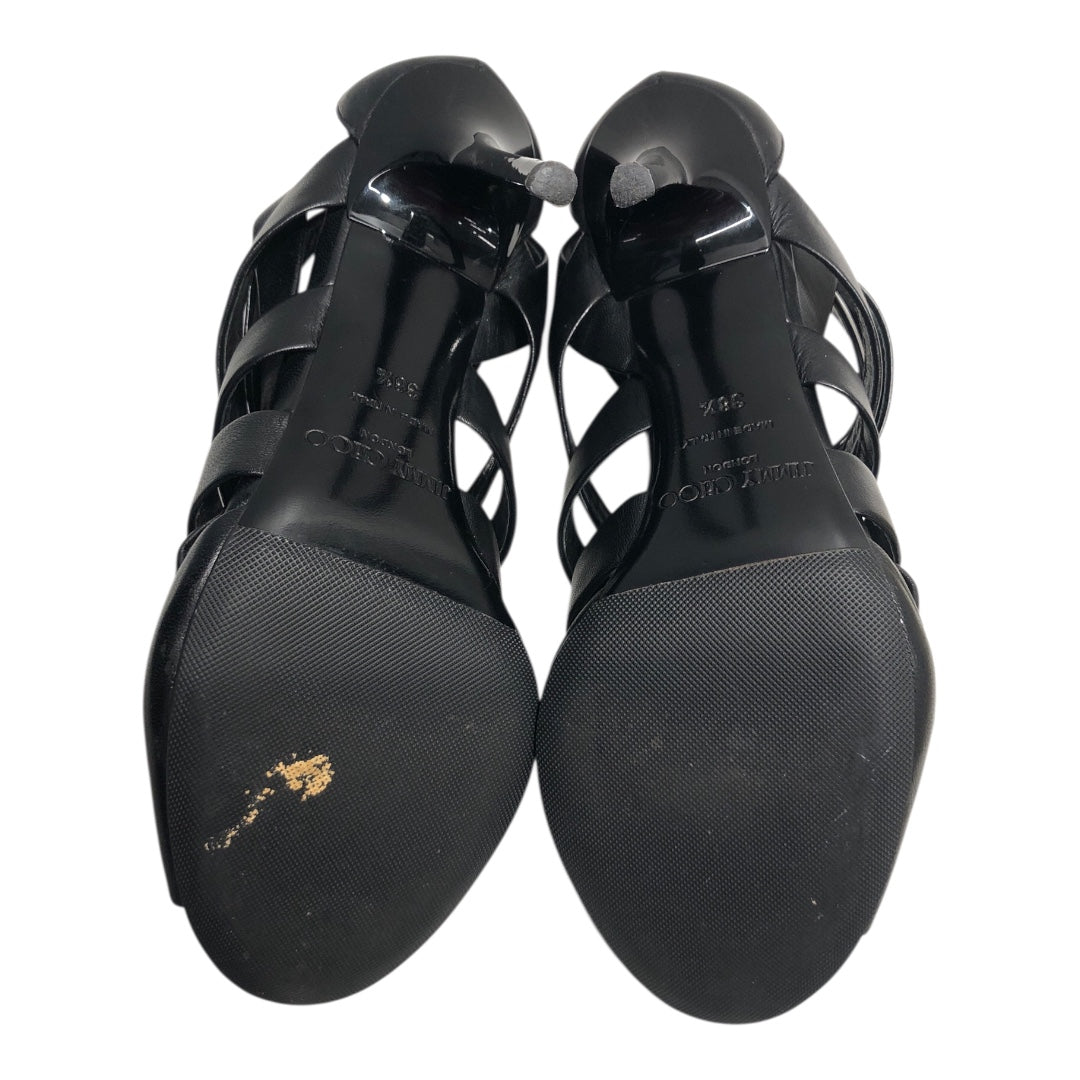 JIMMY CHOO/Heels/US 7.5/Leather/BLK/ view 5