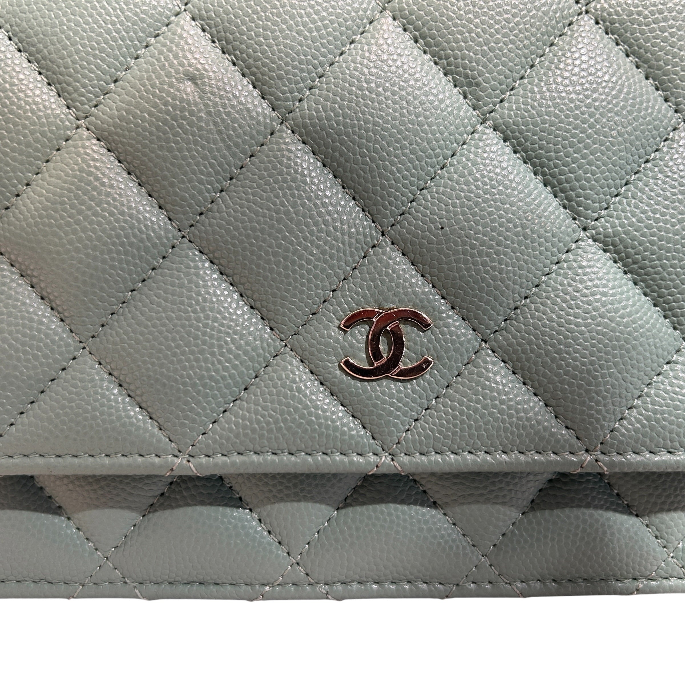 CHANEL/Wallet/Leather/GRN/L's/Wallet on Chain view 5