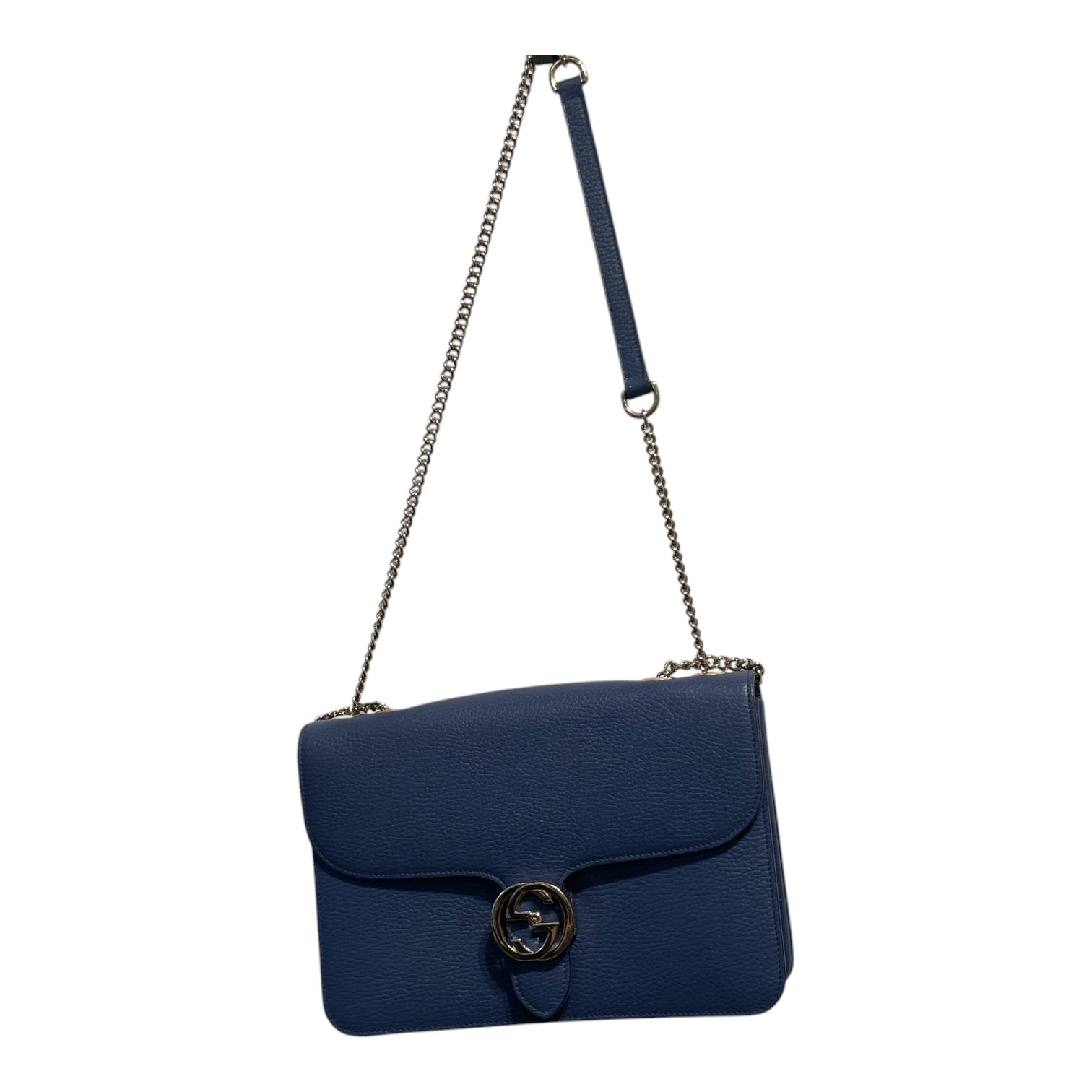 GUCCI/Cross Body Bag/Faux Leather/BLU/G INTERLOCKING BAG view 1