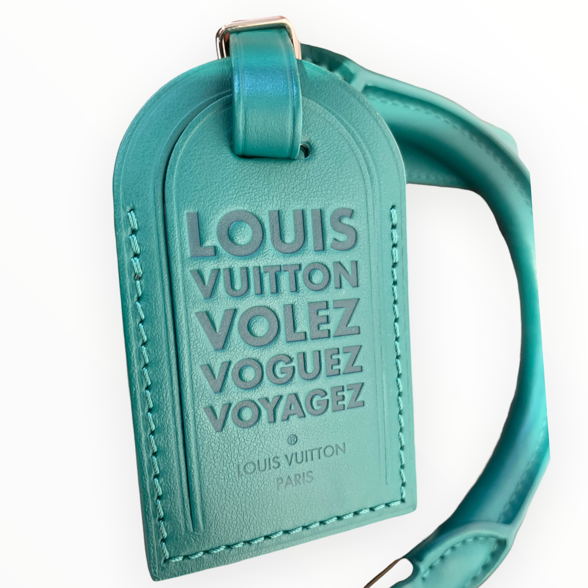 LOUIS VUITTON/Luggage/Monogram/BRW/keepall 50 with teal color view 7