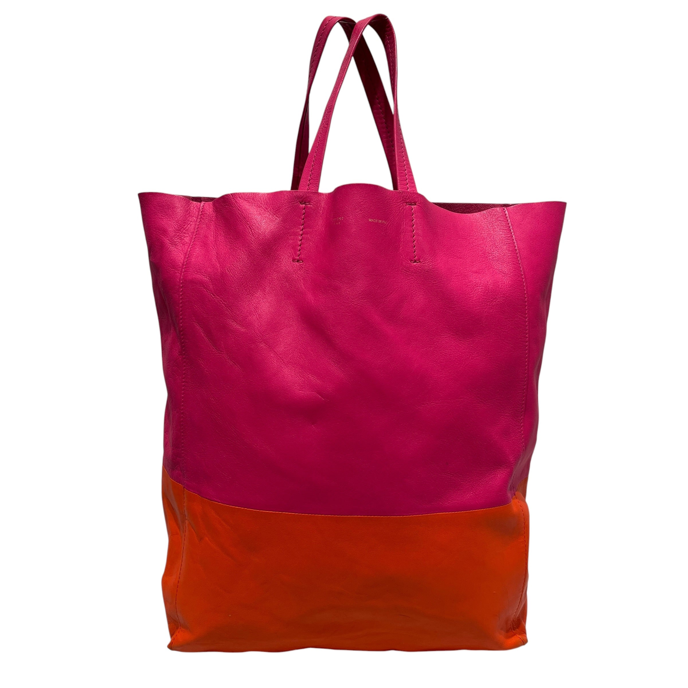 CELINE/Hand Bag/Leather/PNK/PINK ORANGE view 2