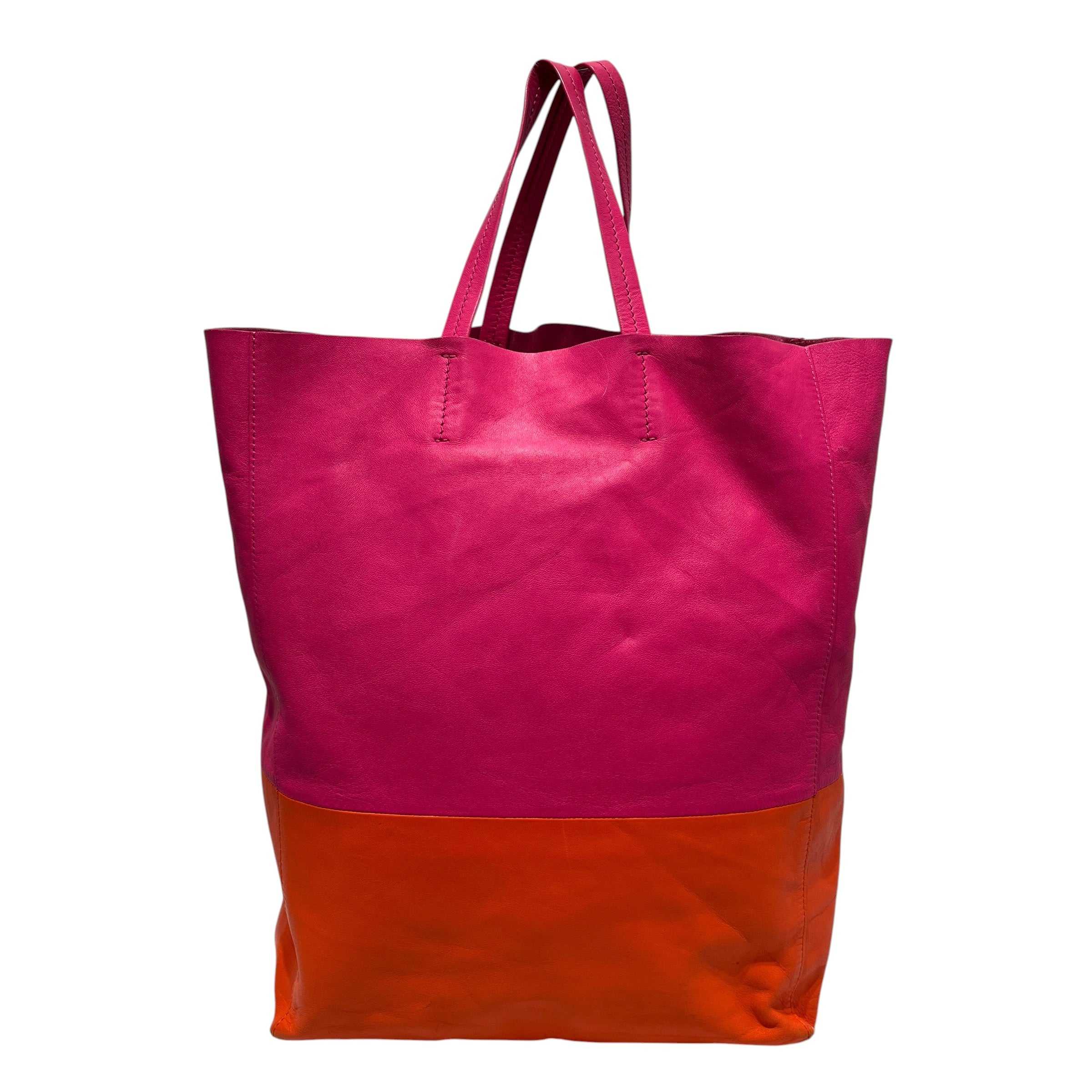 CELINE/Hand Bag/Leather/PNK/PINK ORANGE view 1