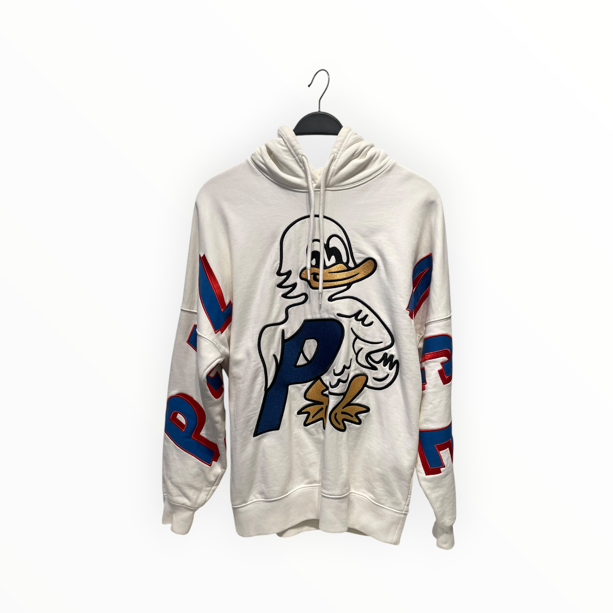 PALACE/Hoodie/M/Cotton/WHT/PALACE DUCK DECAL view 1