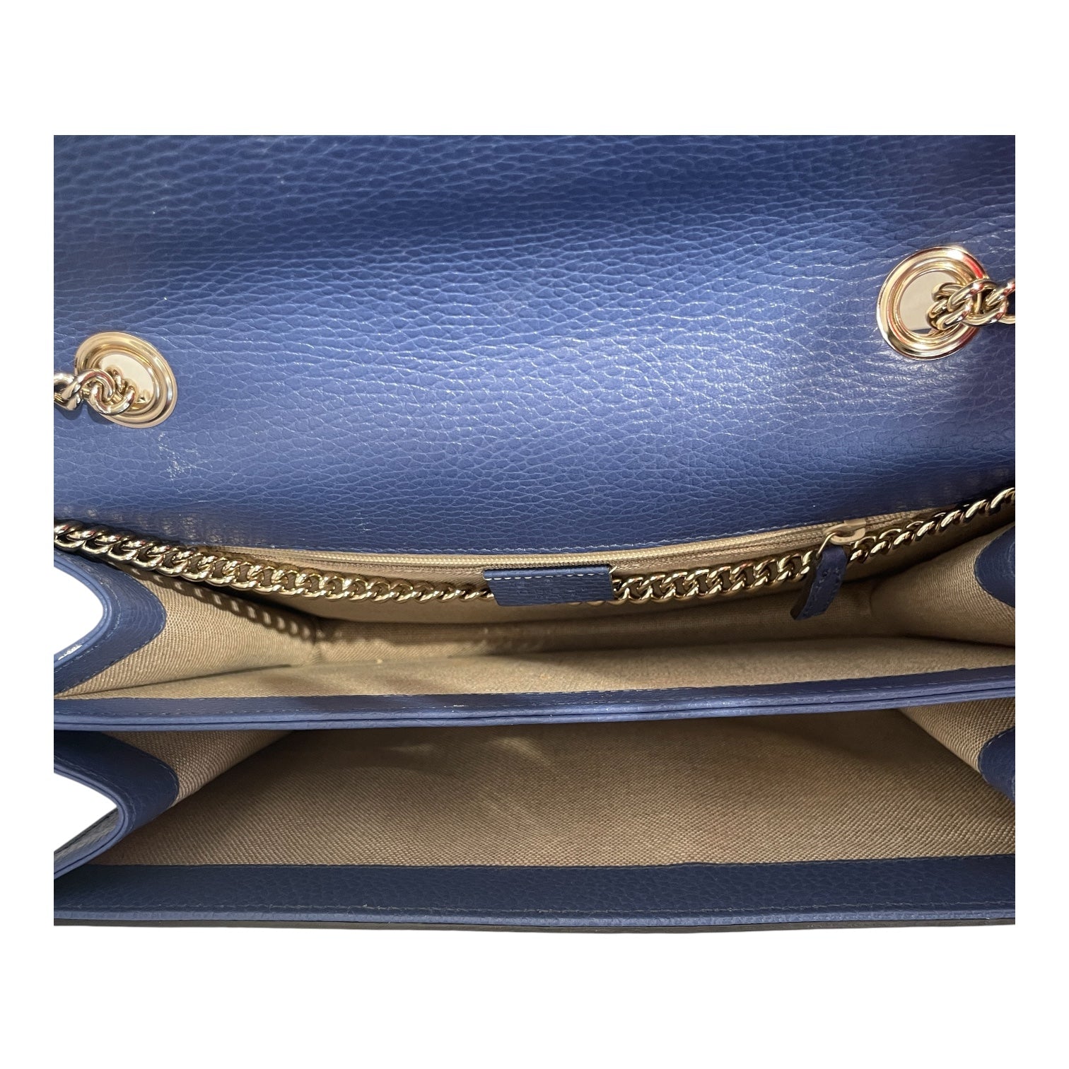 GUCCI/Cross Body Bag/Faux Leather/BLU/G INTERLOCKING BAG view 3