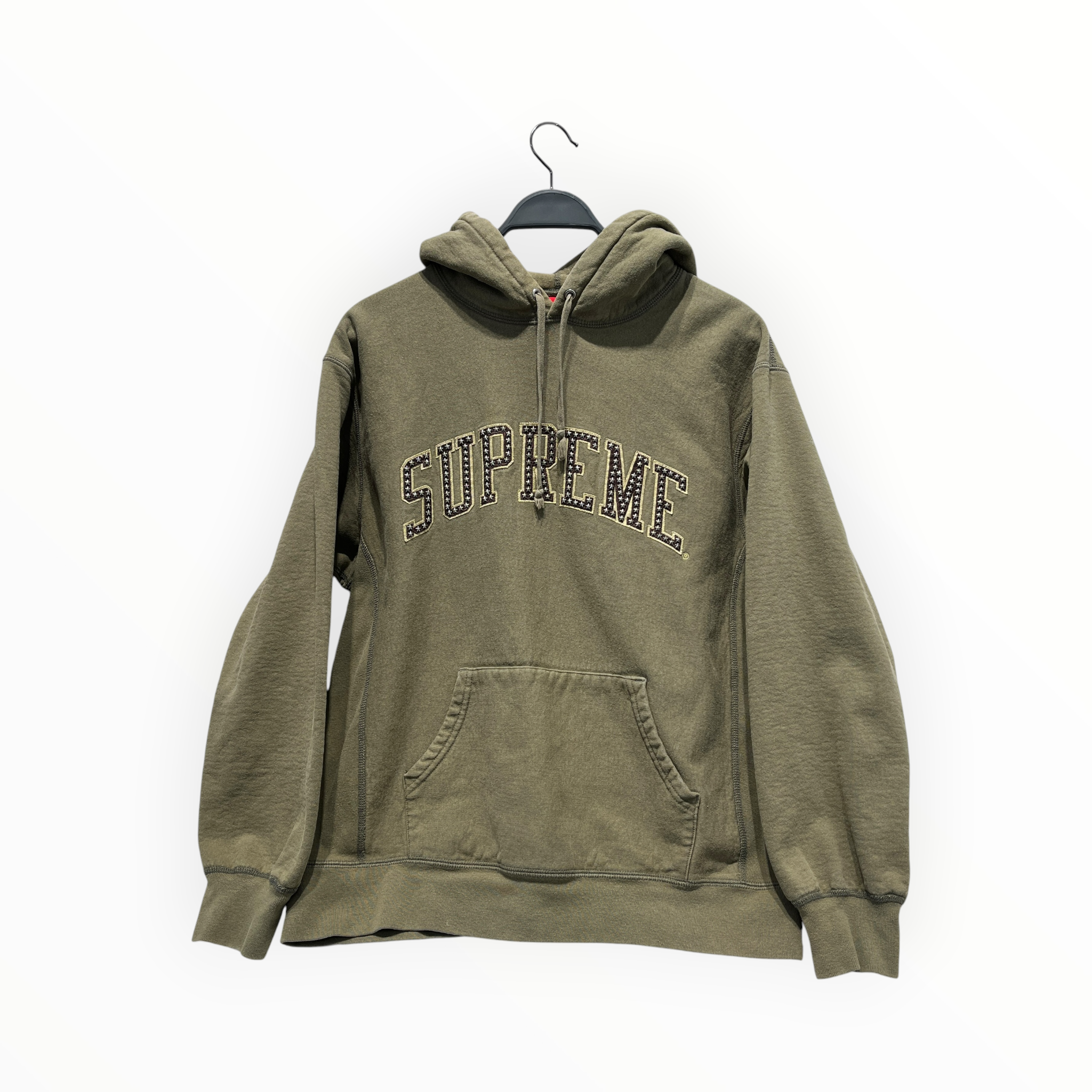 Supreme/Hoodie/M/Cotton/GRN/Starts arc hoodie logo view 1
