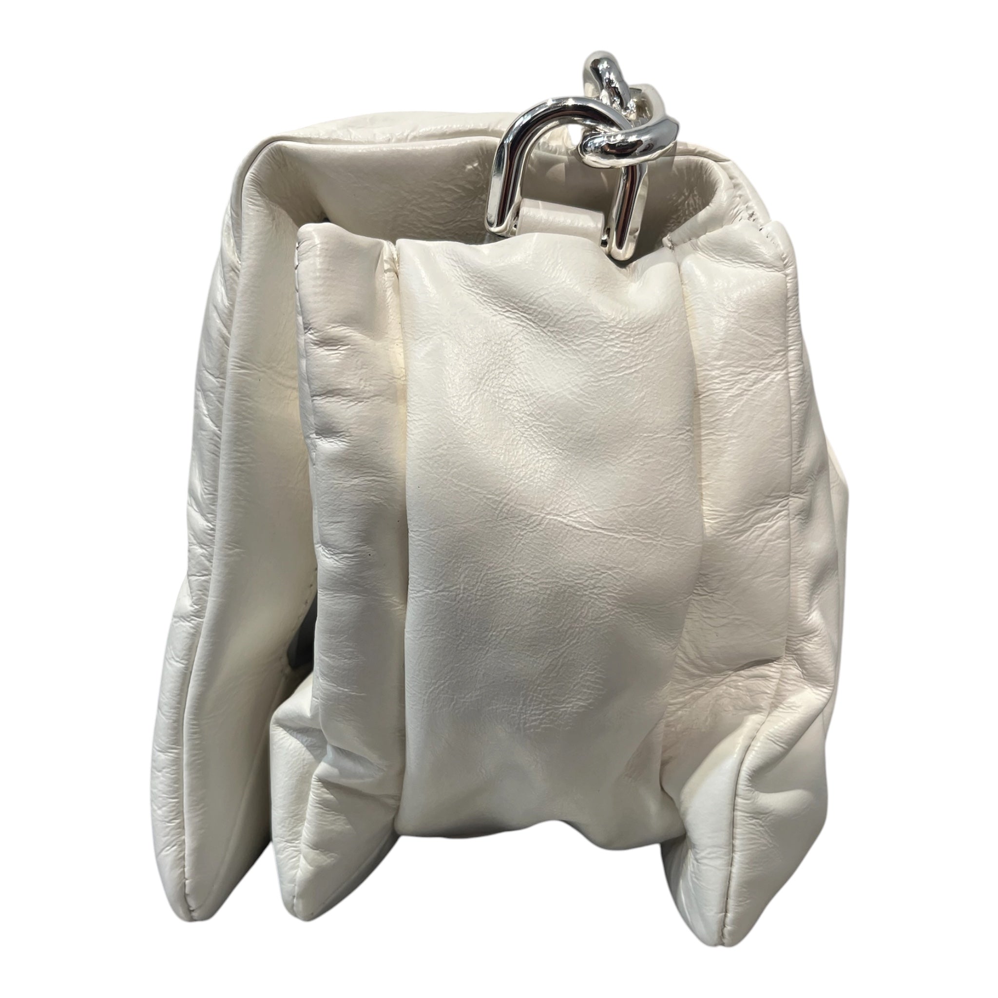 MARC BY MARC JACOBS/Hand Bag/Cotton/WHT/barcode pillow/silver chain view 3