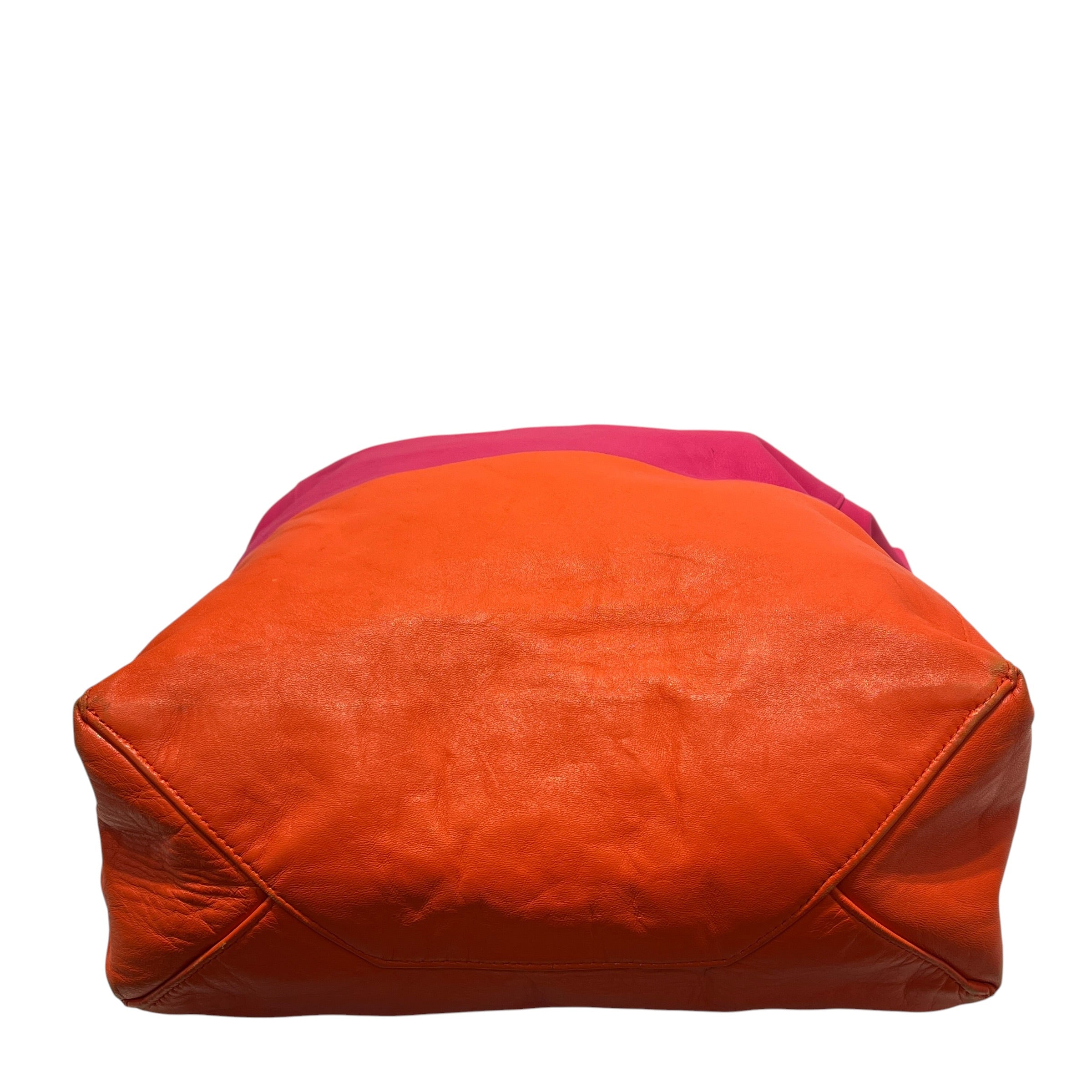 CELINE/Hand Bag/Leather/PNK/PINK ORANGE view 3