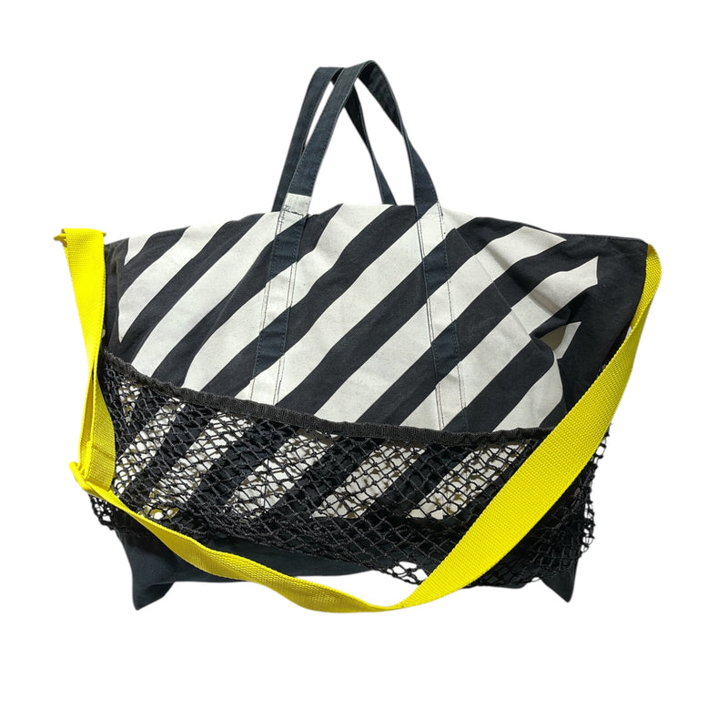 OFF-WHITE/Tote Bag/Graphic/Cotton/BLK/HELLFIRE PATCH