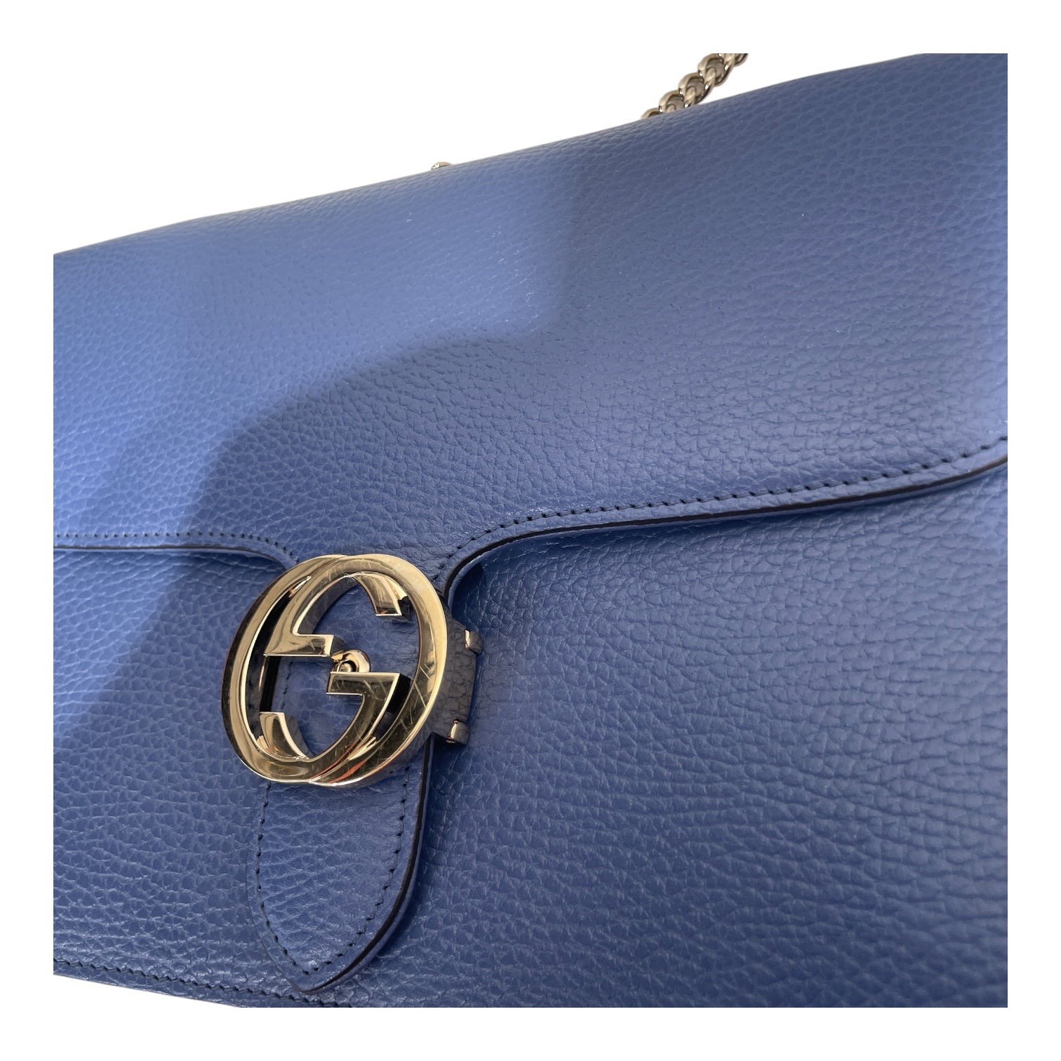 GUCCI/Cross Body Bag/Faux Leather/BLU/G INTERLOCKING BAG view 5