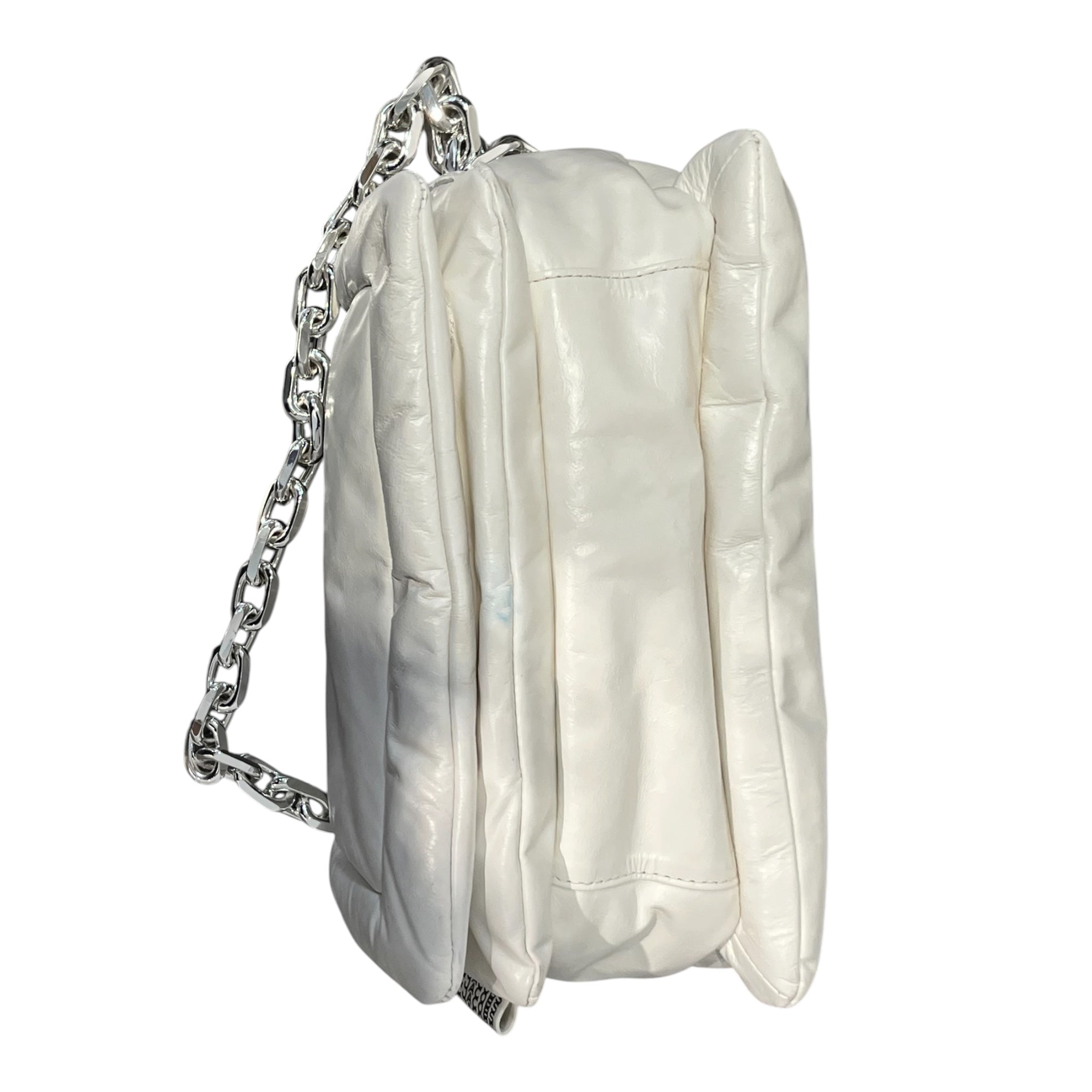 MARC BY MARC JACOBS/Hand Bag/Cotton/WHT/barcode pillow/silver chain view 5