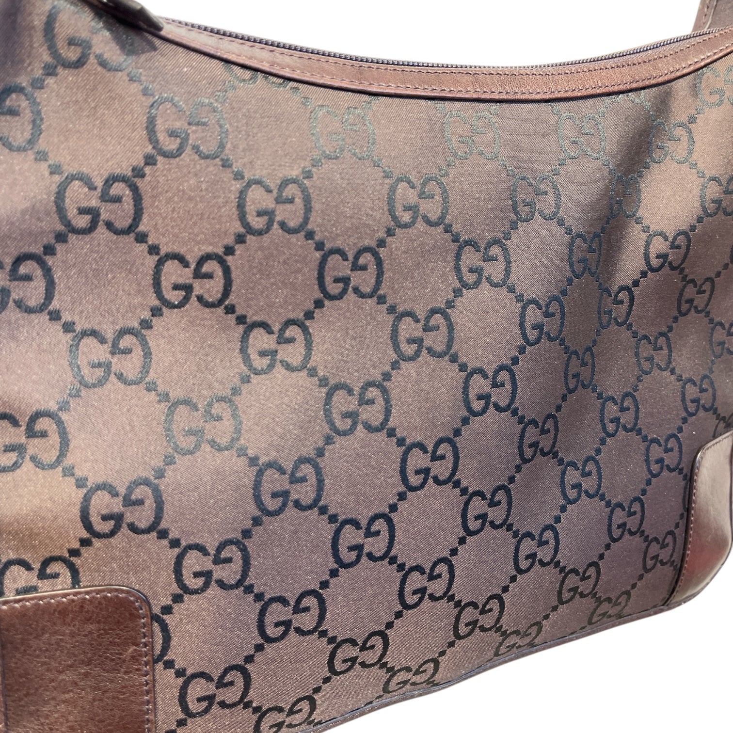 GUCCI/Hand Bag/Monogram/Nylon/BRW/monogram nylon shoulder bag view 6