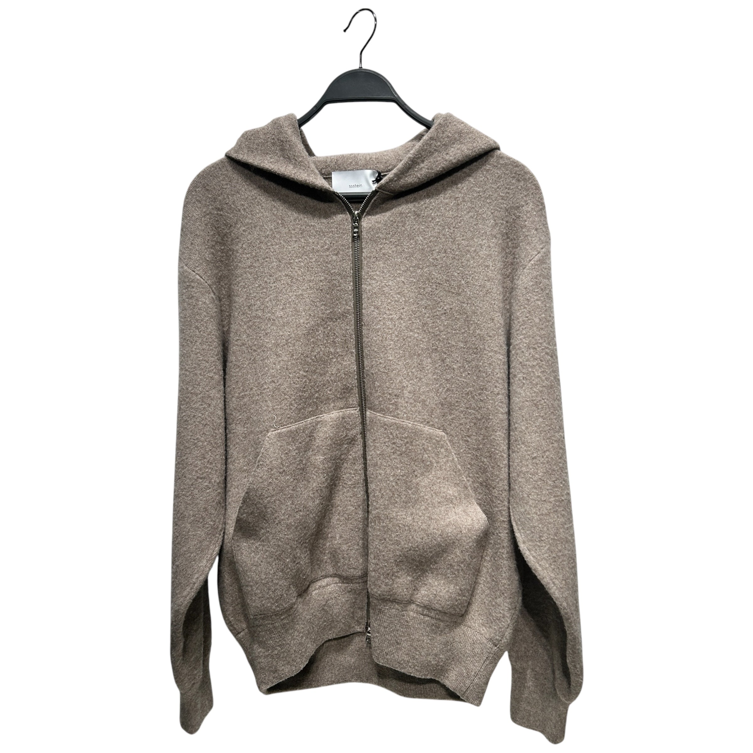 ssstein(stein)/Zip Up Hoodie/M/Wool/BRW/KNIT HOODED JACKET view 1