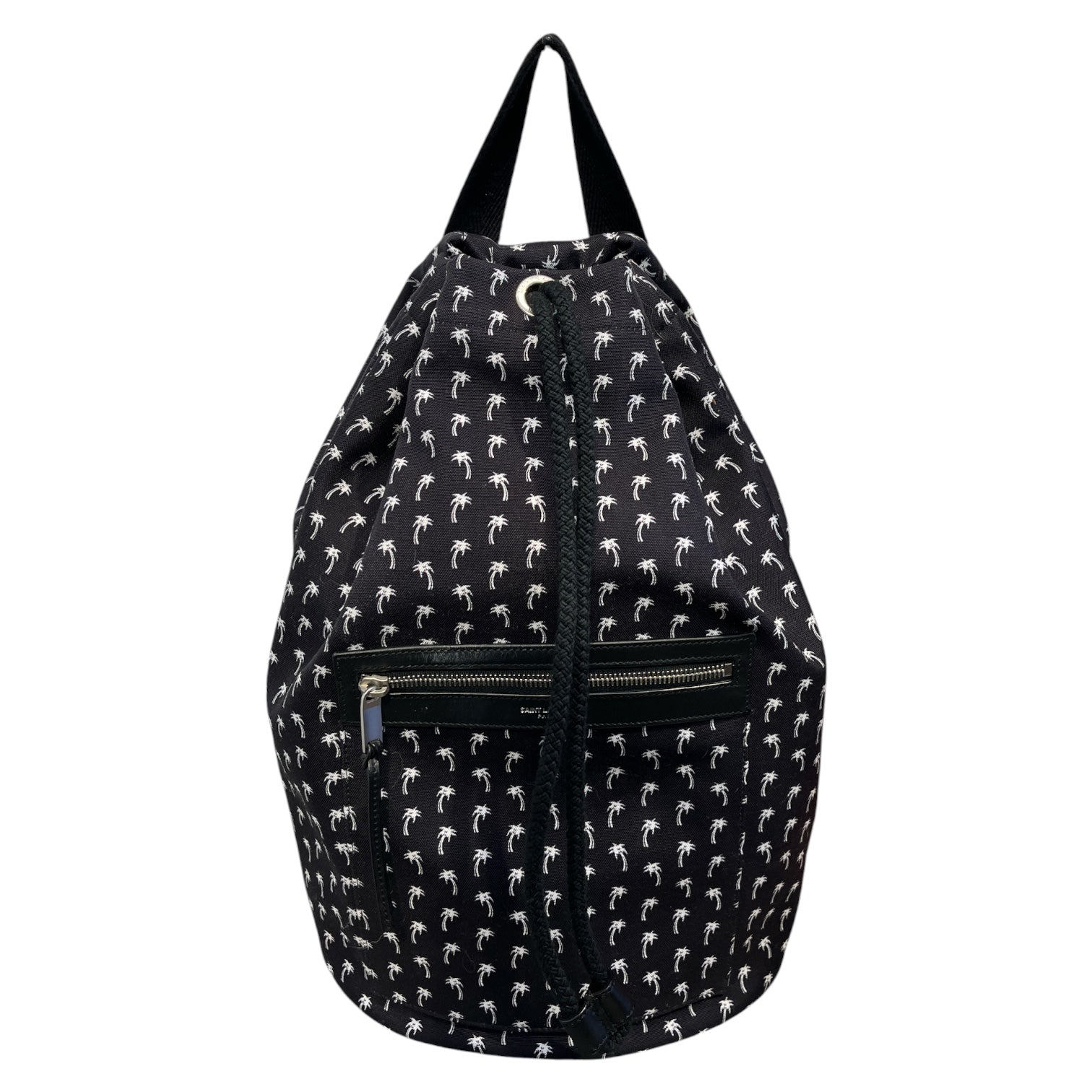 SAINT LAURENT/Backpack/Floral Pattern/BLK/teddy palm shoulder bag view 1