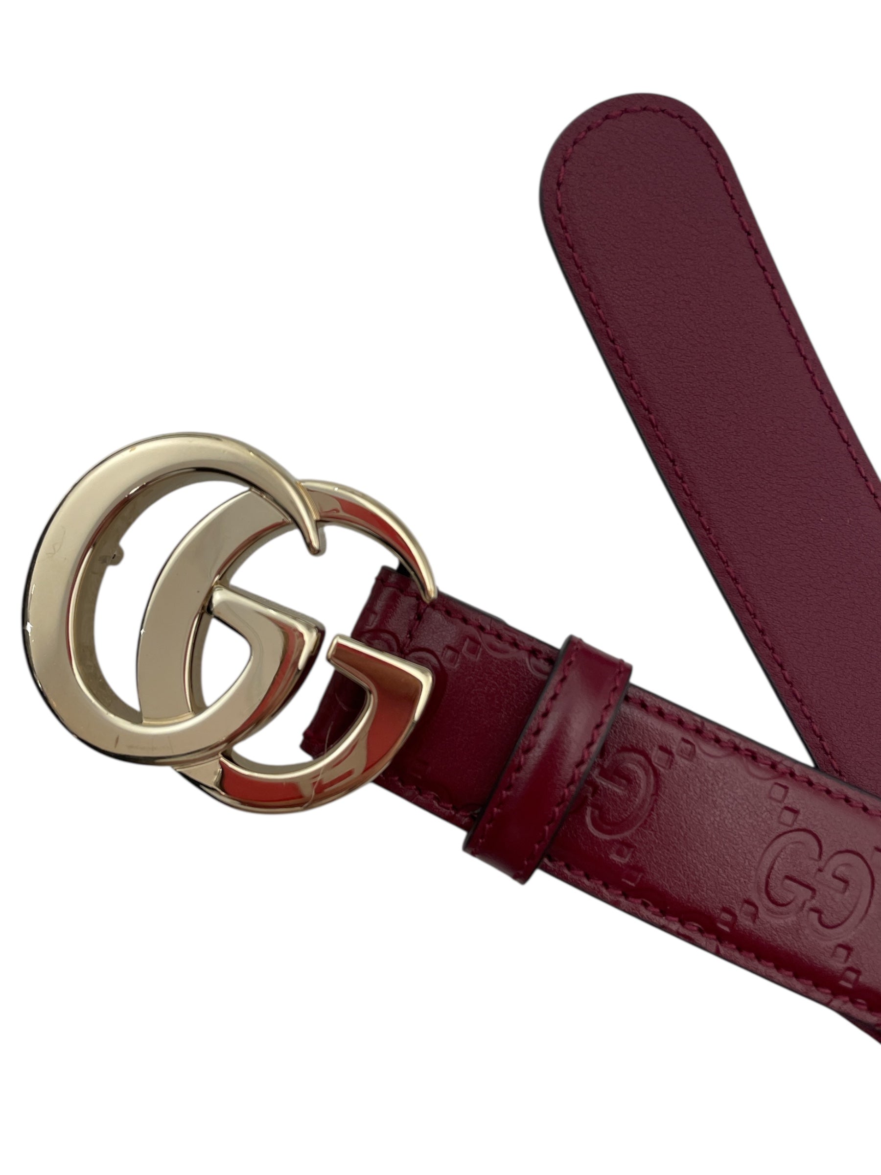 GUCCI/Belt/All Over Print/Leather/BRD/gold buckle view 2