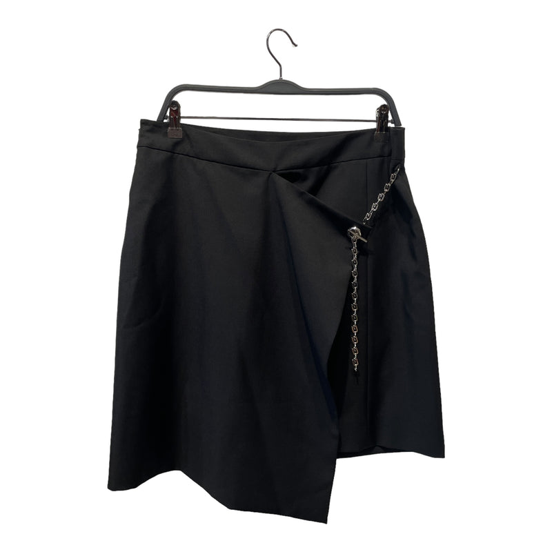 GIVENCHY/Skirt/42/Wool/BLK/SILVER CHAIN