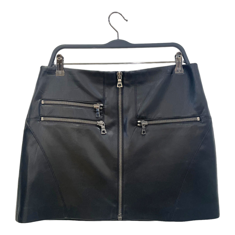 alice+olivia/Skirt/10/Faux Leather/BLK/