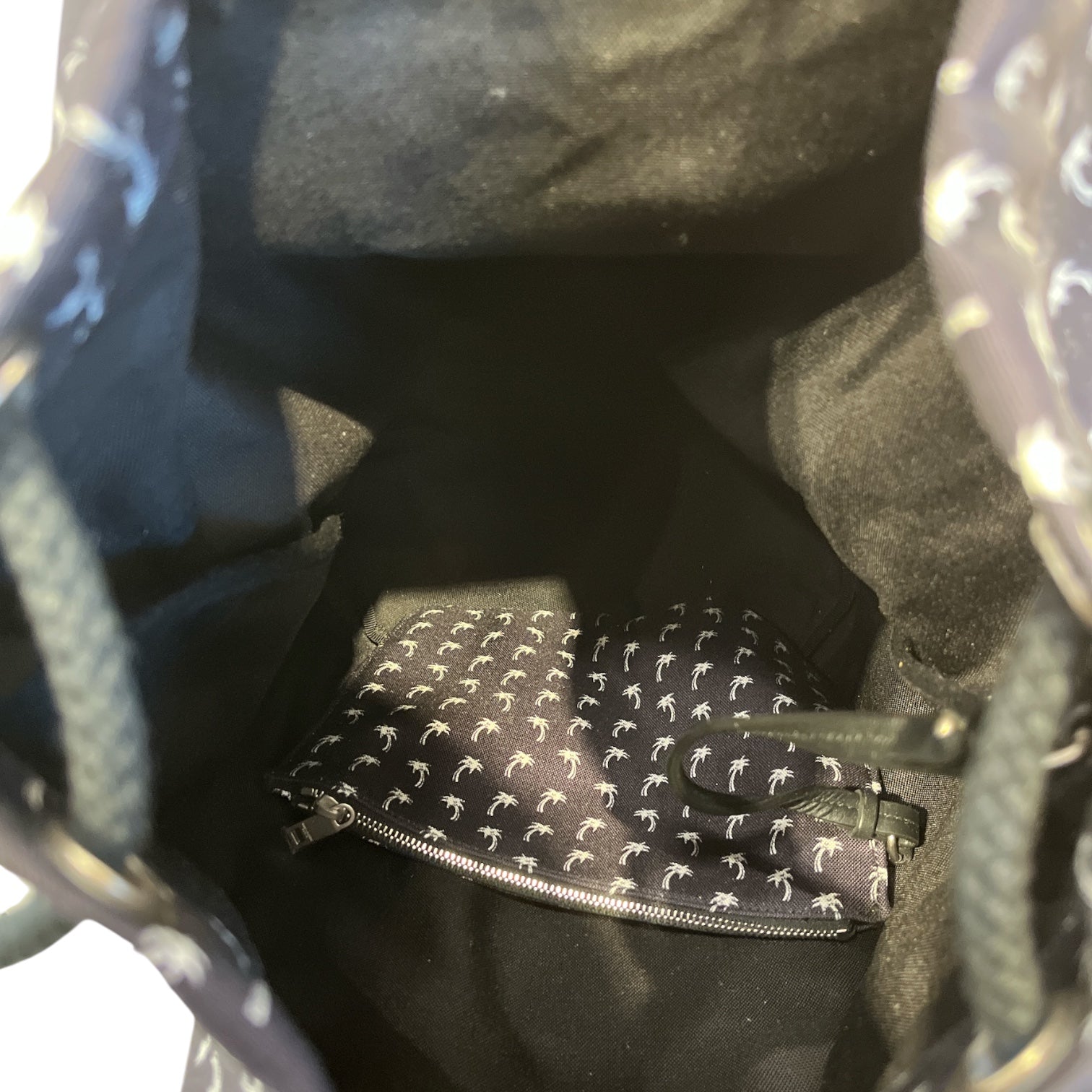 SAINT LAURENT/Backpack/Floral Pattern/BLK/teddy palm shoulder bag view 4