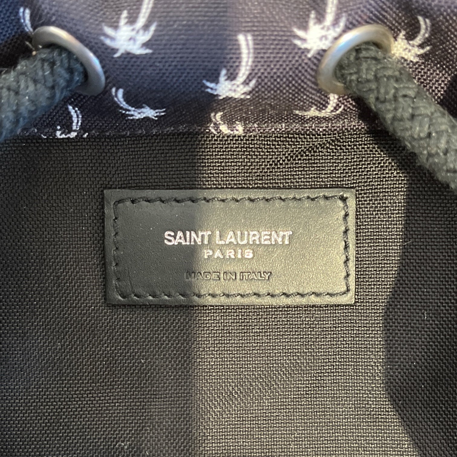 SAINT LAURENT/Backpack/Floral Pattern/BLK/teddy palm shoulder bag view 6