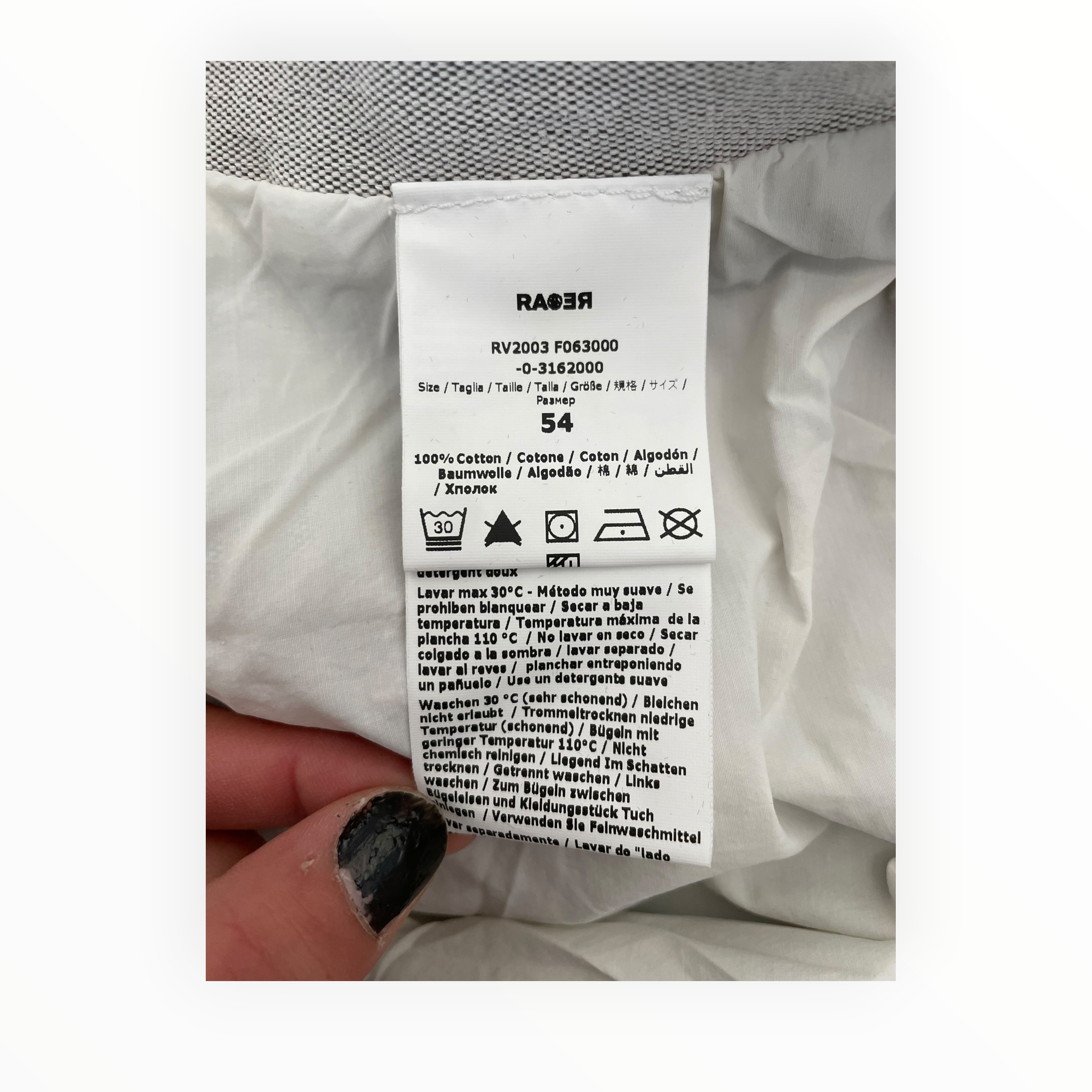 RA-RE/Tailored Jkt/54/Cotton/WHT/RV2003 NWT view 4