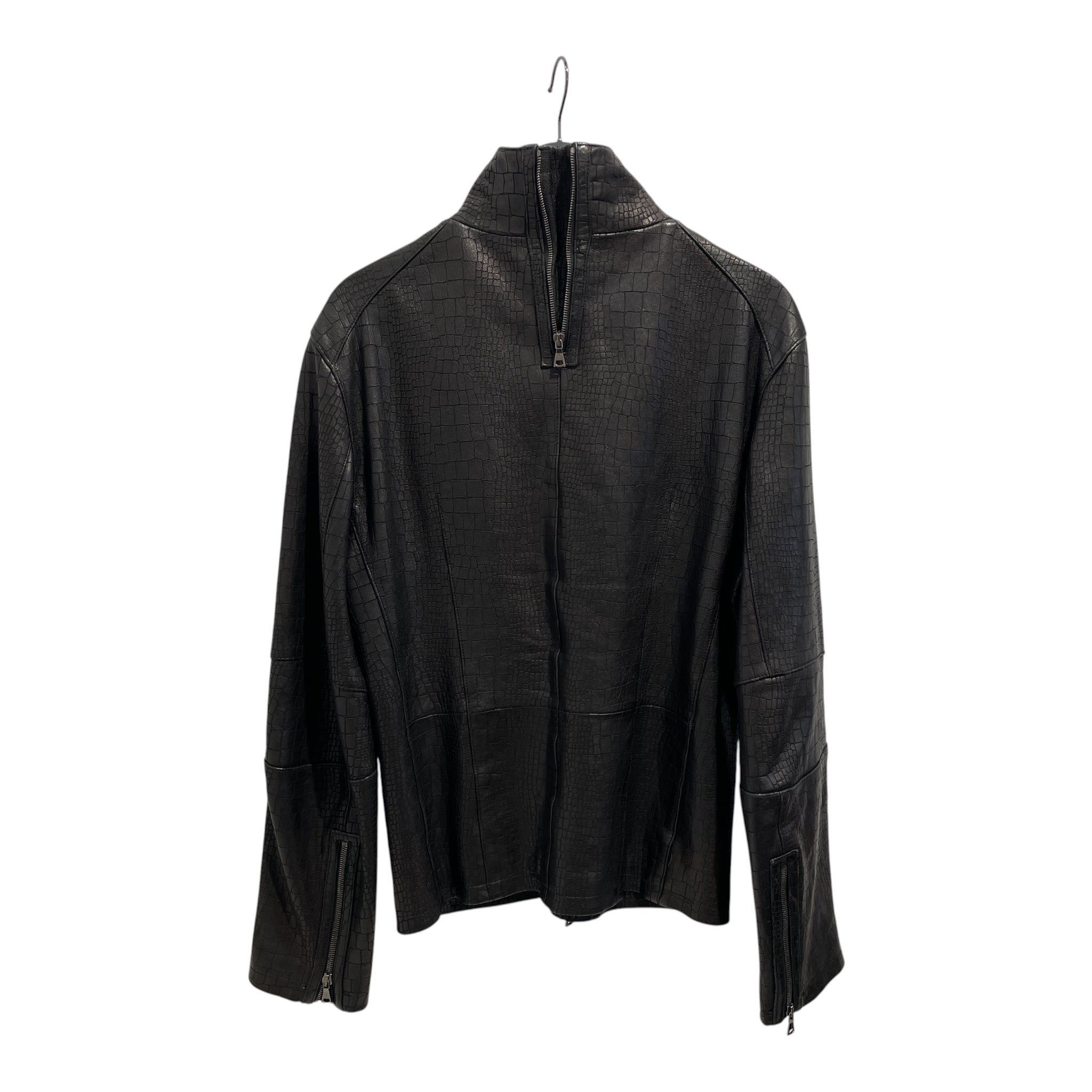 john varvatos/Leather Jkt/50/Leather/BLK/ view 2