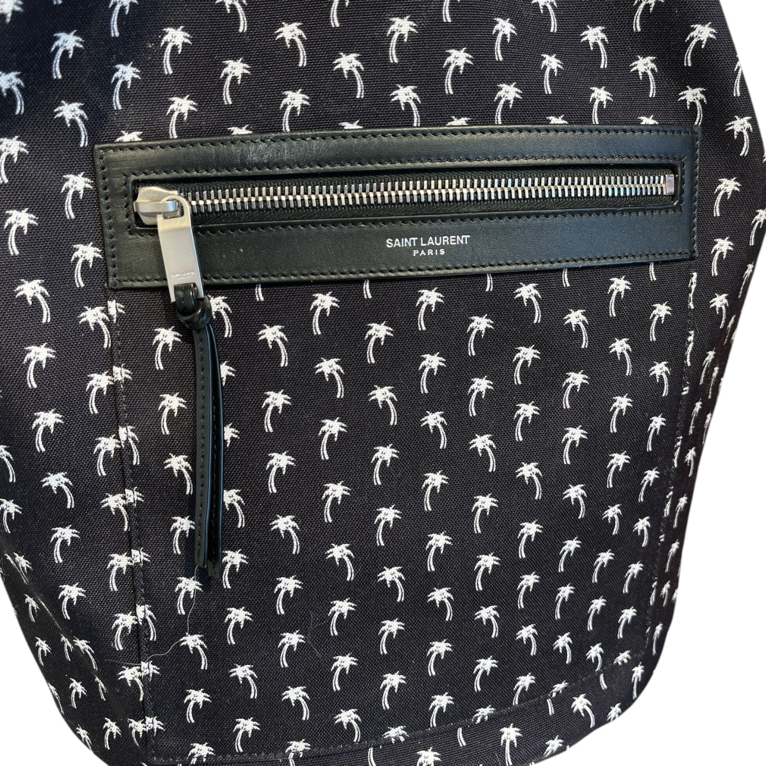 SAINT LAURENT/Backpack/Floral Pattern/BLK/teddy palm shoulder bag view 7