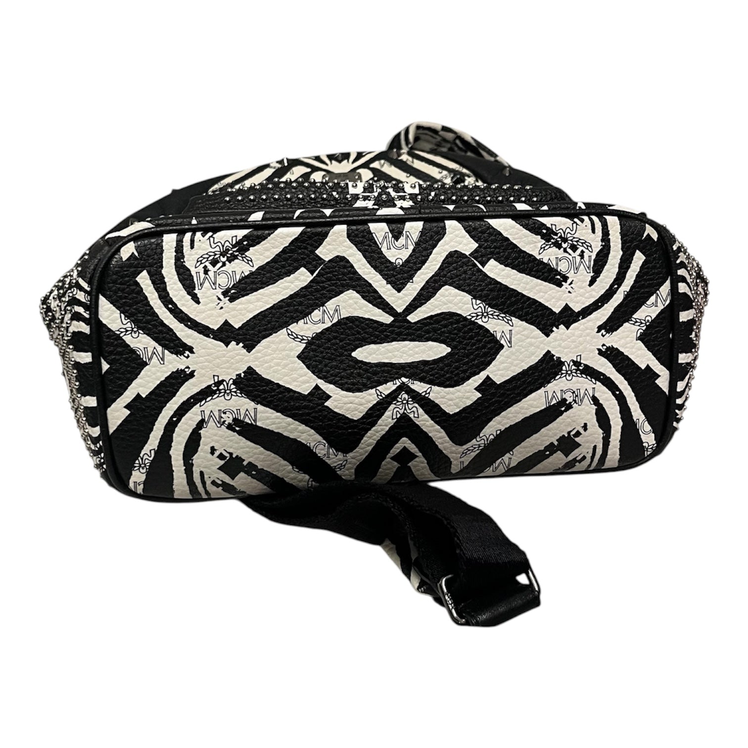 MCM/Backpack/Animal Pattern/Leather/WHT/zebra backpac view 4