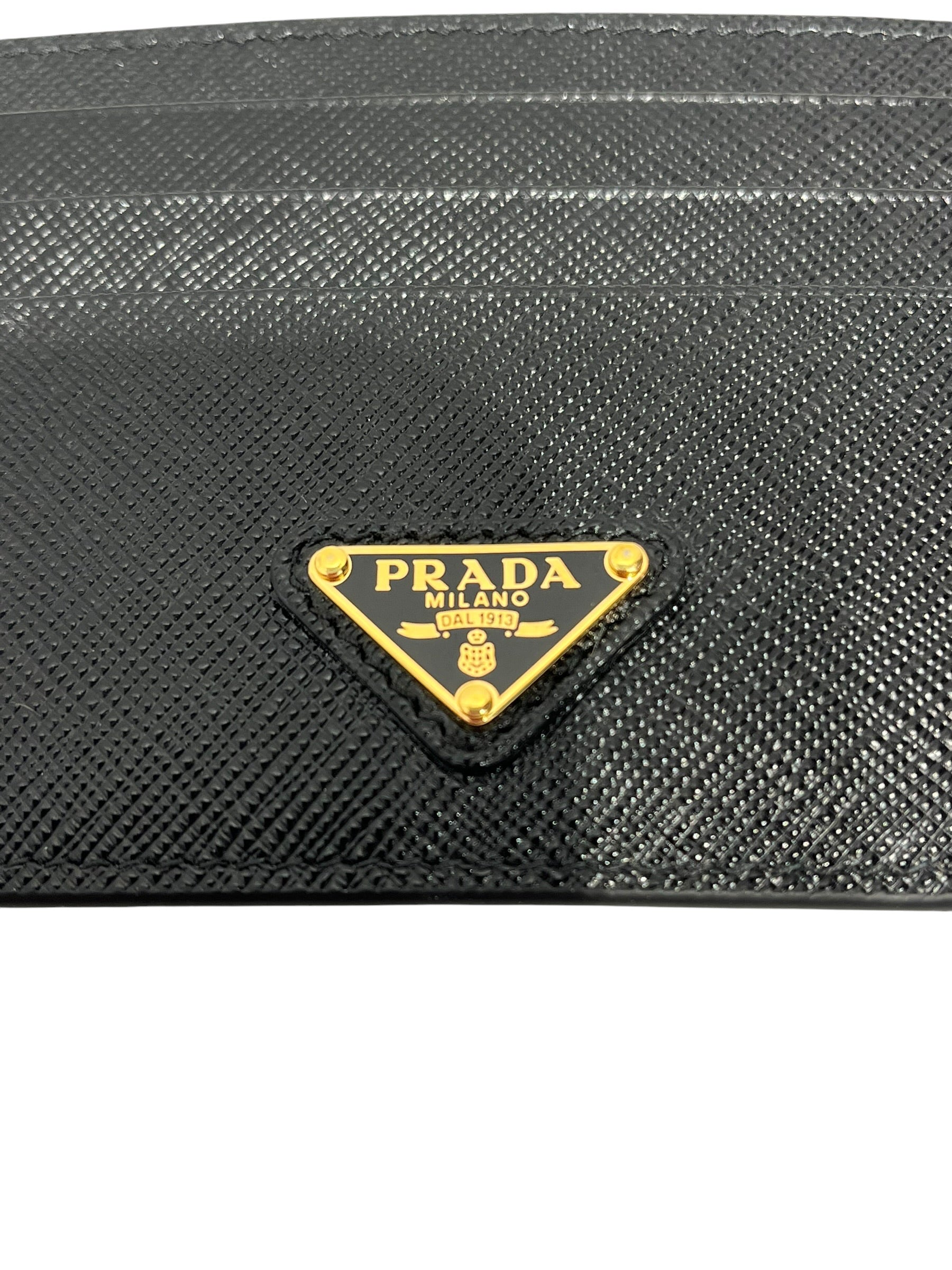 PRADA/Wallet/Leather/BLK/CARDHOLDER view 4