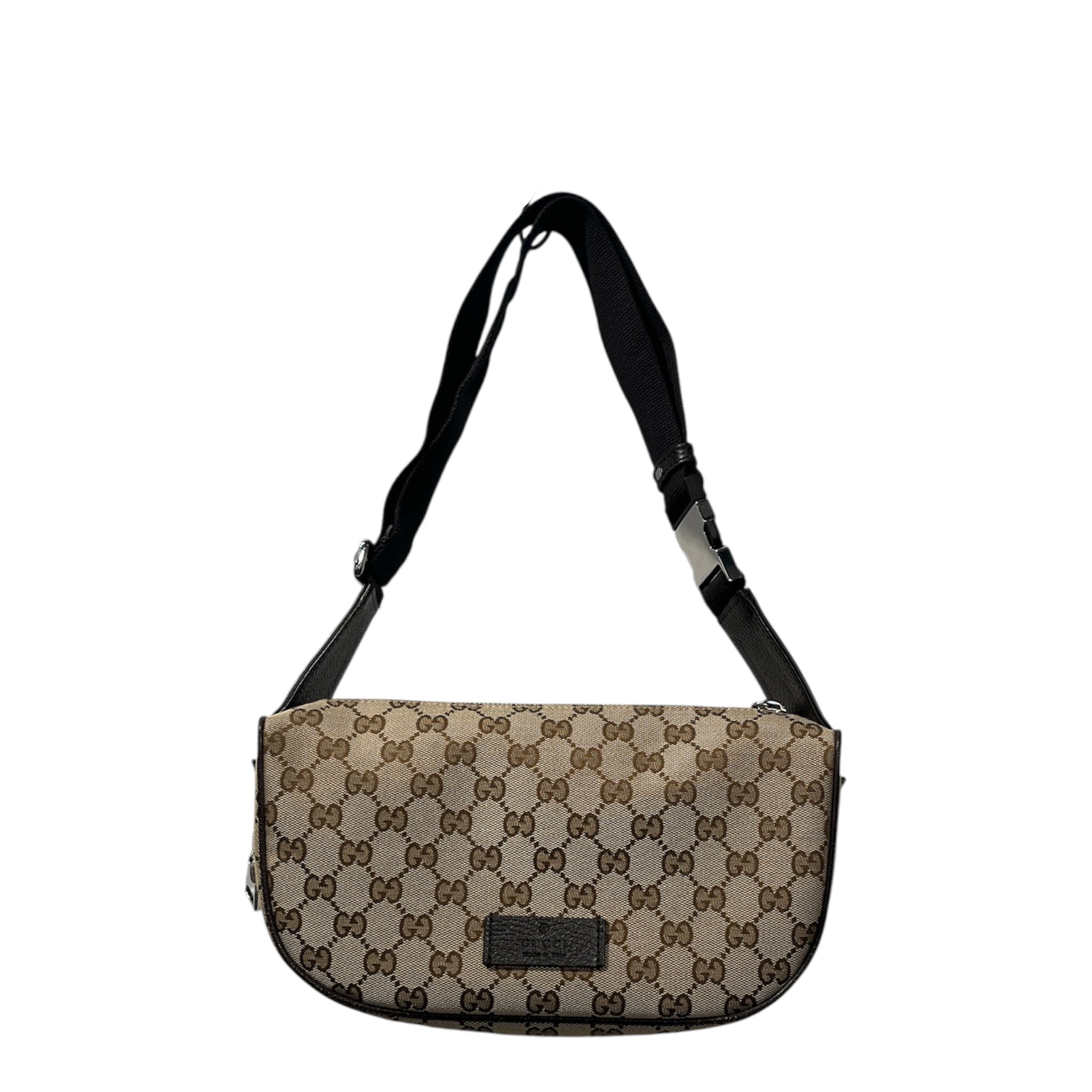 GUCCI/Fanny Pack/Monogram/Cotton/BRW/GG CANVAS BELT BAG view 1